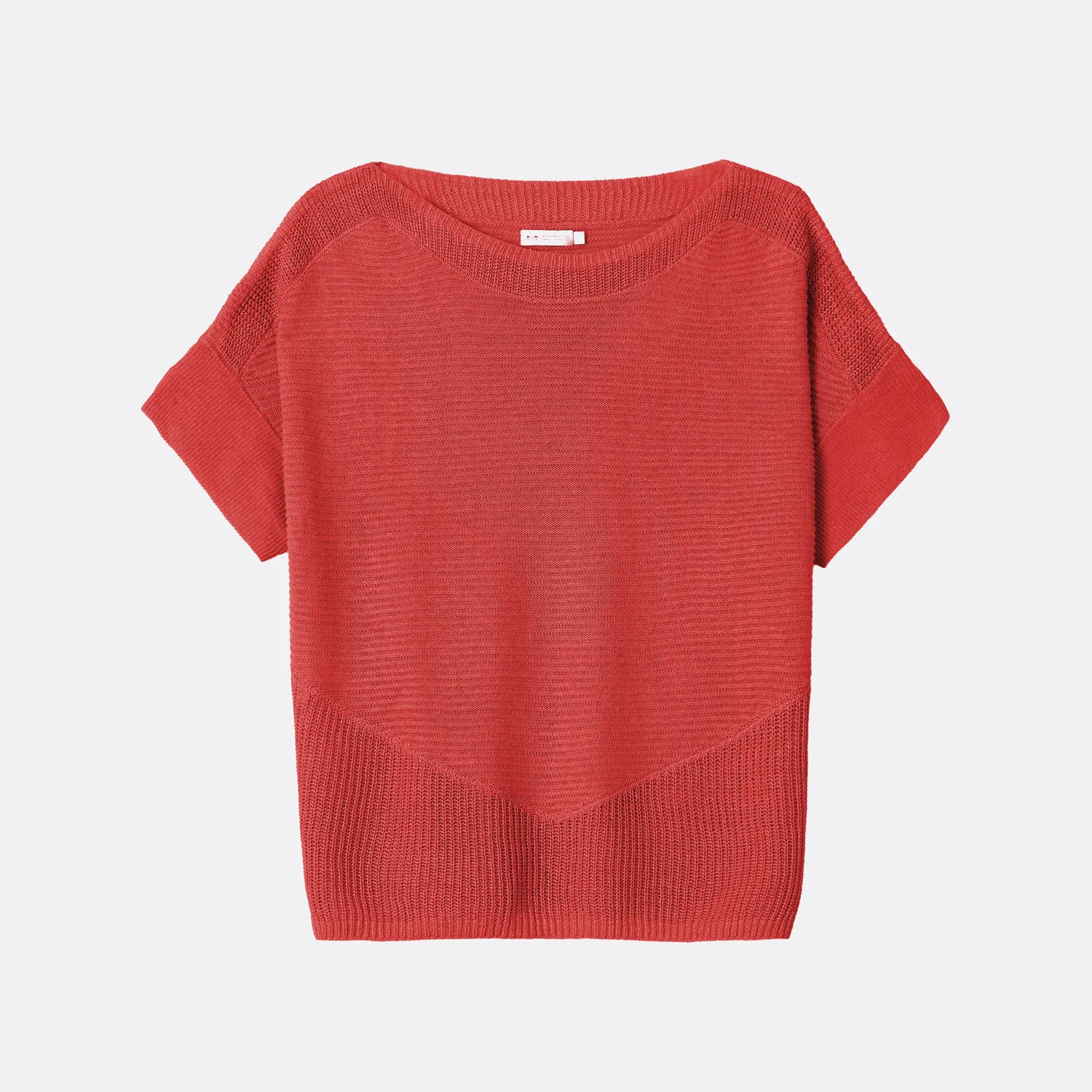 Senatex Strickshirt reines Leinen Grenadine kurzarm