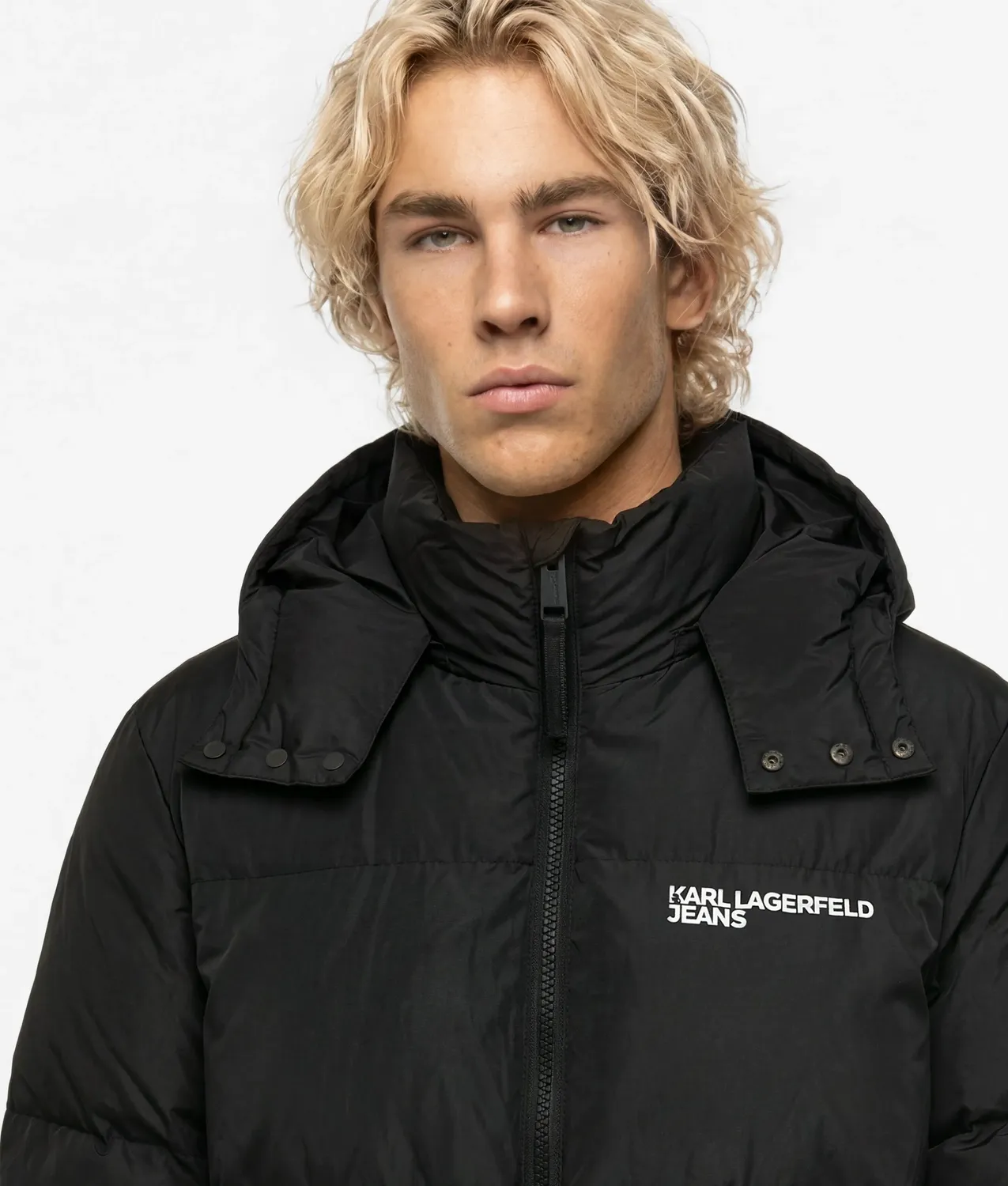 Karl Lagerfeld KL Jeans Pufferjacke mit Kapuze