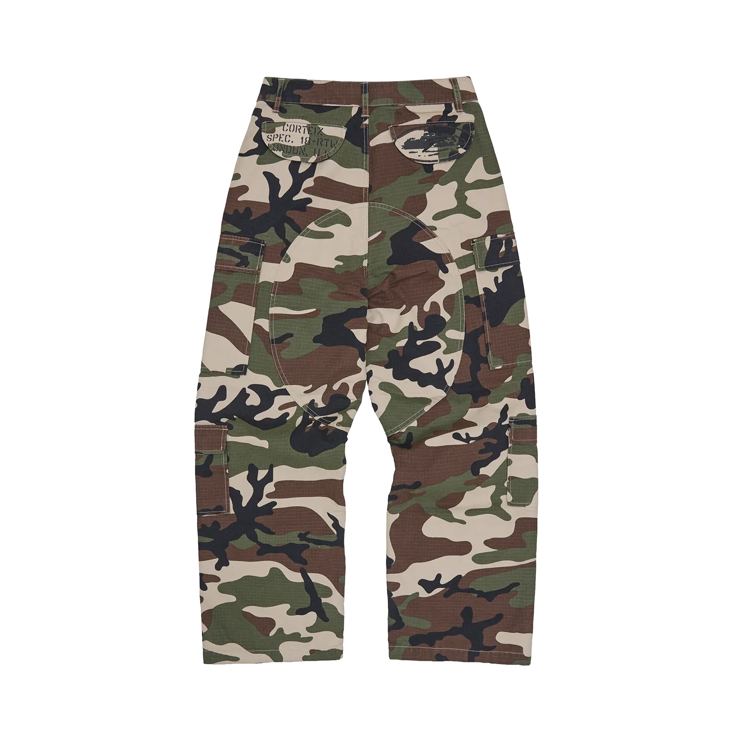 Corteiz Guerillaz Cargo Hose Woodland Camo Ripstop