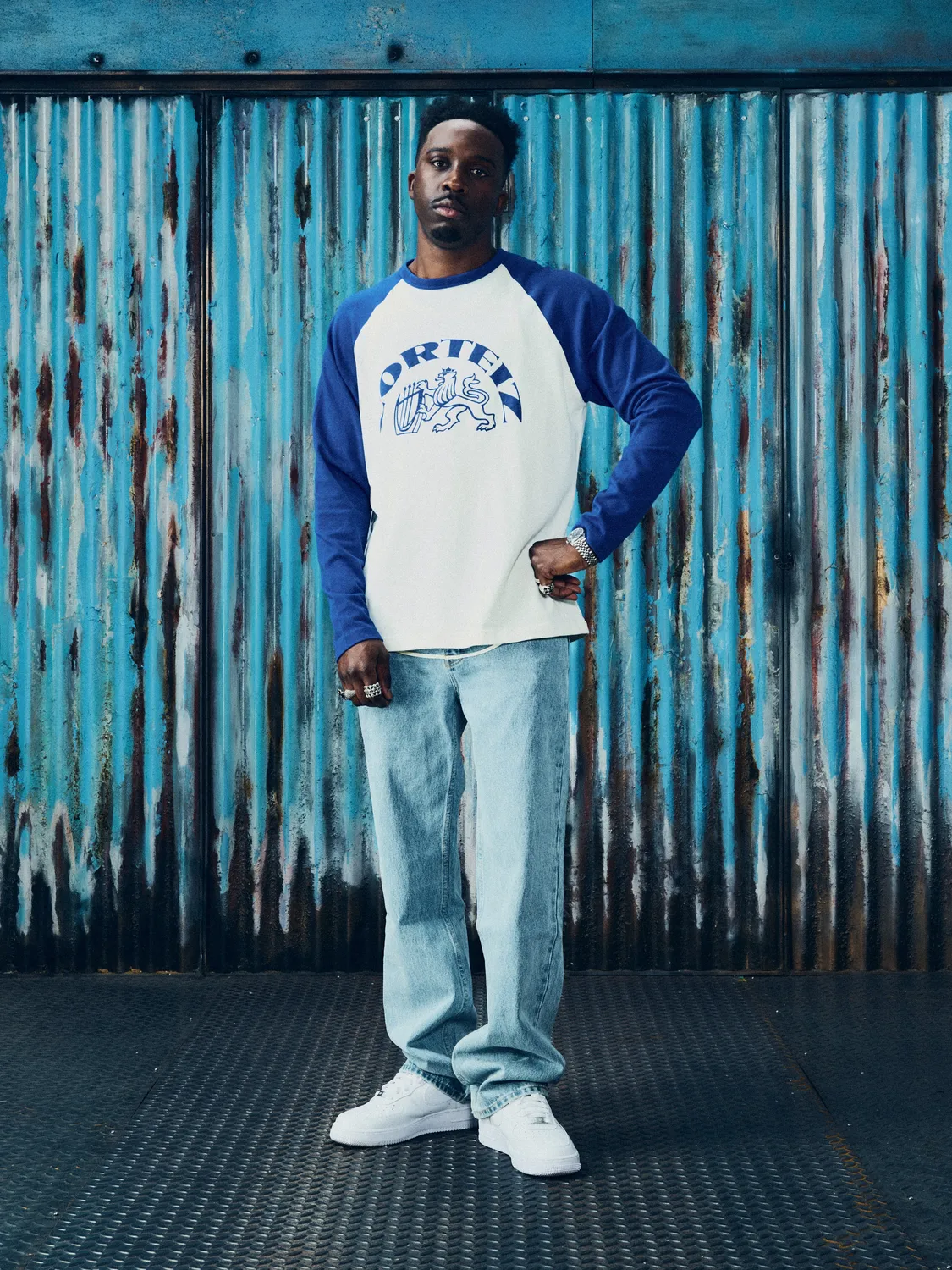 Corteiz Lion Raglan LS Longsleeve Royal Blue Baumwolle