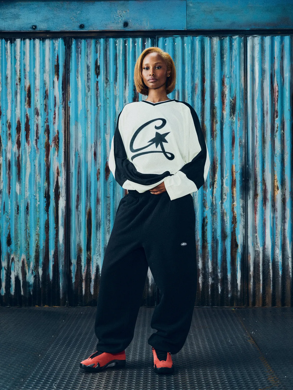 Corteiz Sin Bin Mesh Jersey Trikot Cream Relaxed