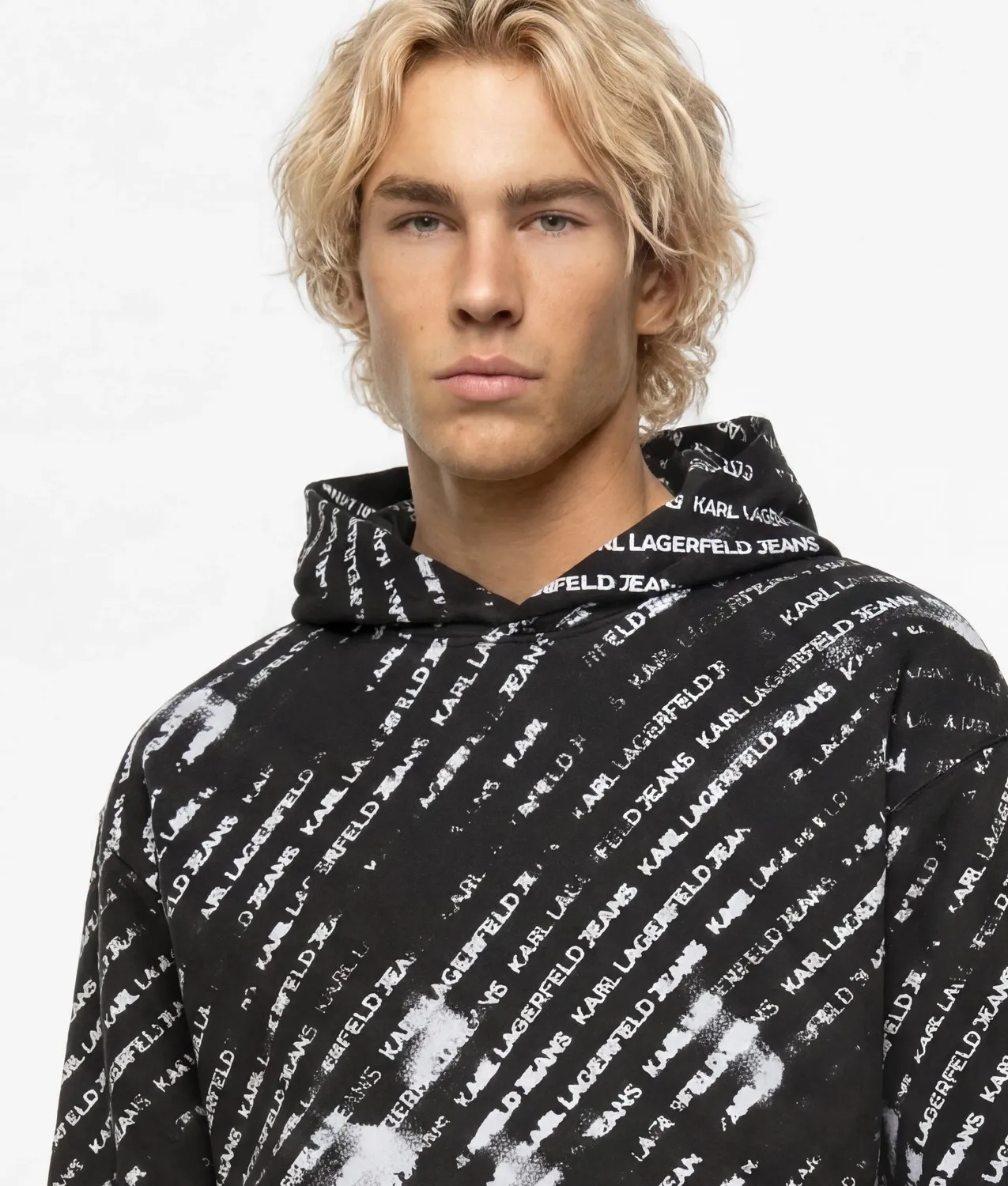 Karl Lagerfeld Jeans Hoodie Ombré-Logo relaxed