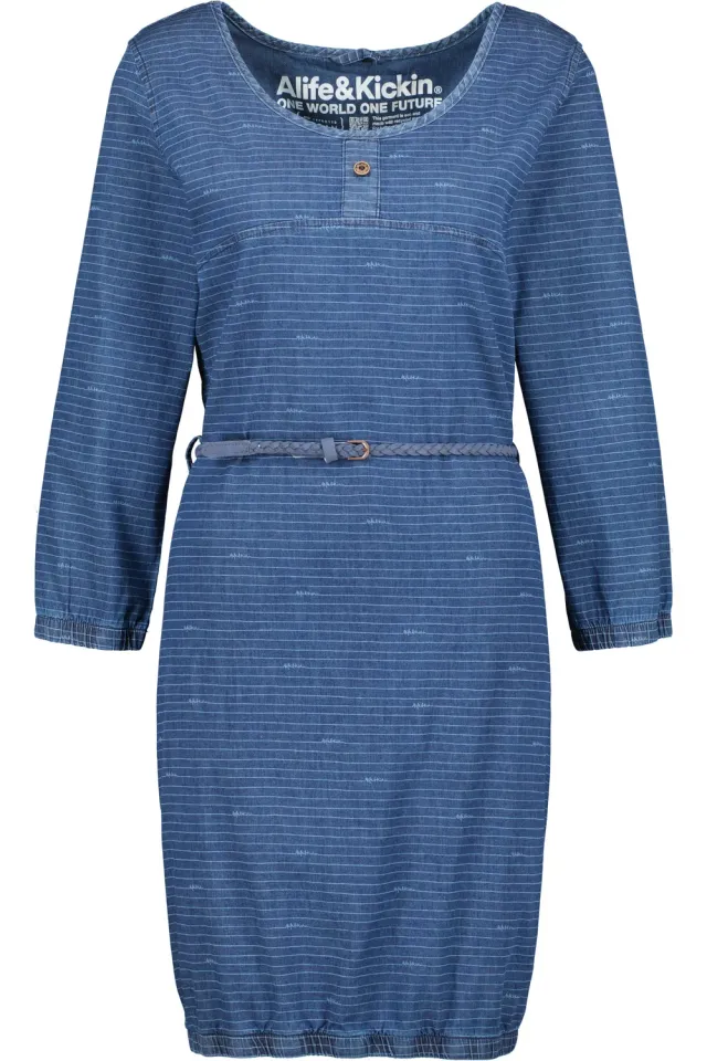 Alife & Kickin DoroAK DNM B Longsleeve Dress Dunkelblau