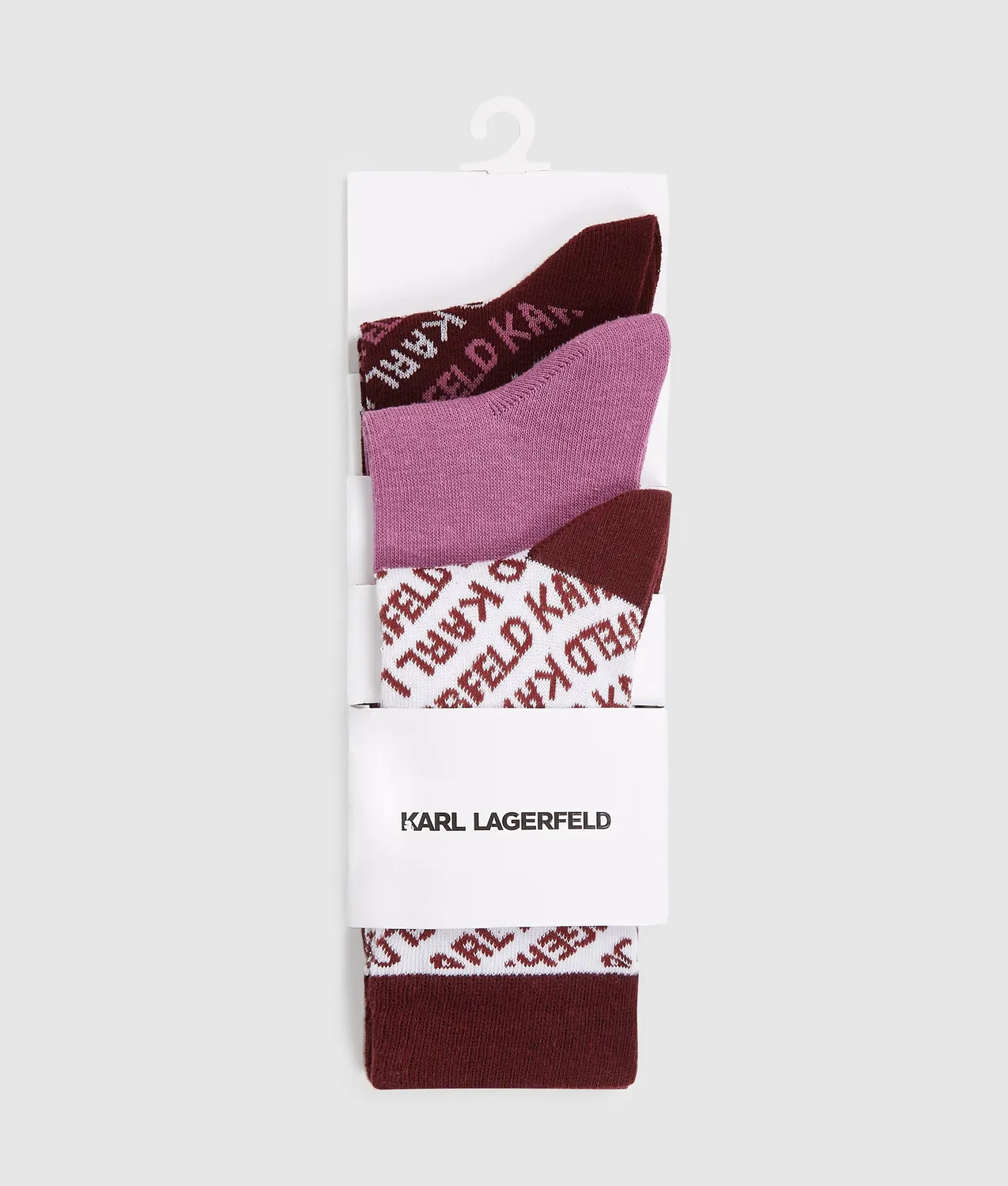 Karl Lagerfeld All-Over Logo Socken 3er-Pack Baumwolle