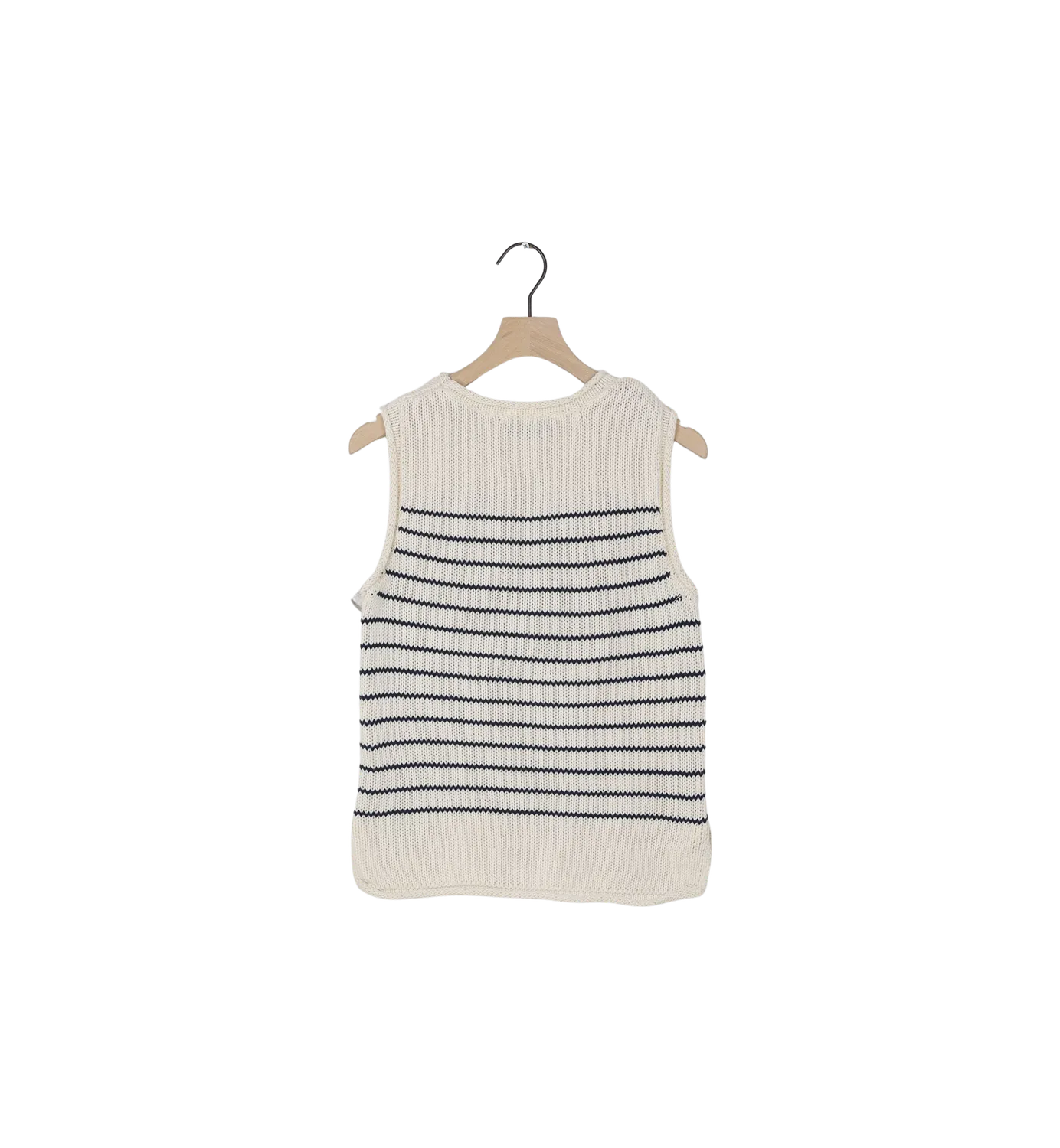 Mos Mosh MMAubin SL Stripe Stricktop Ecru GOTS