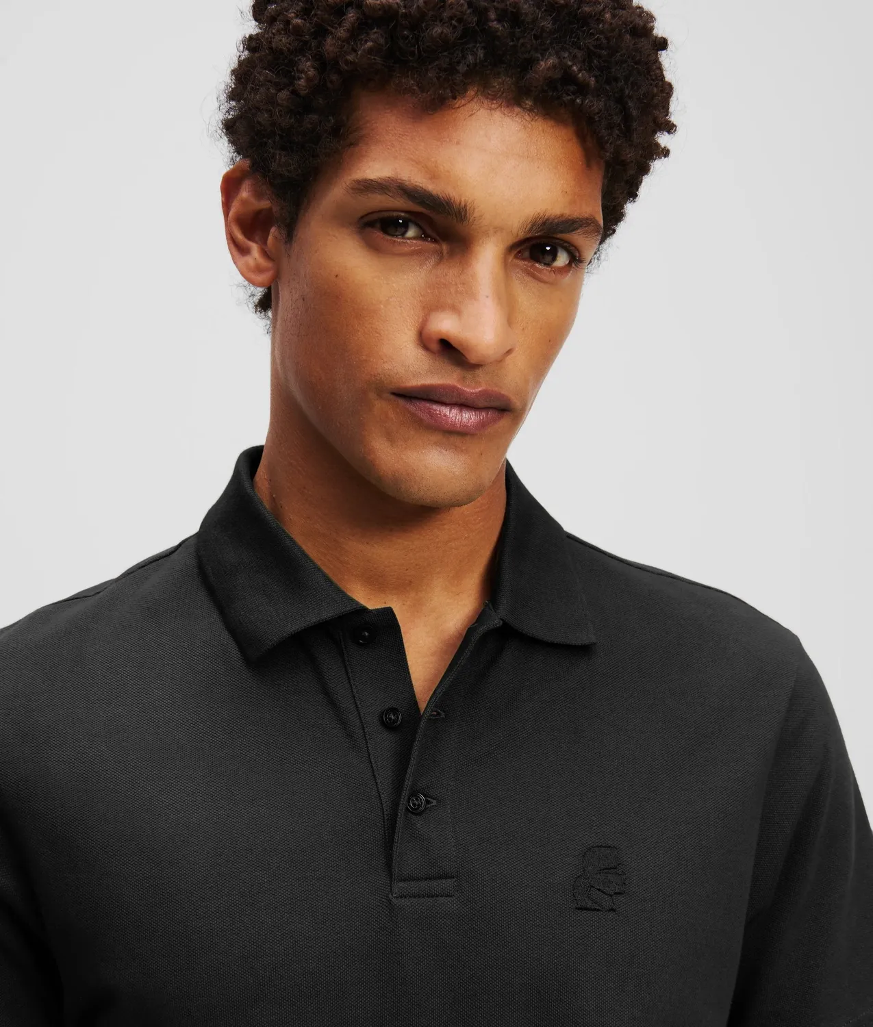 Karl Lagerfeld Ikon Kameo Poloshirt Knopfleiste