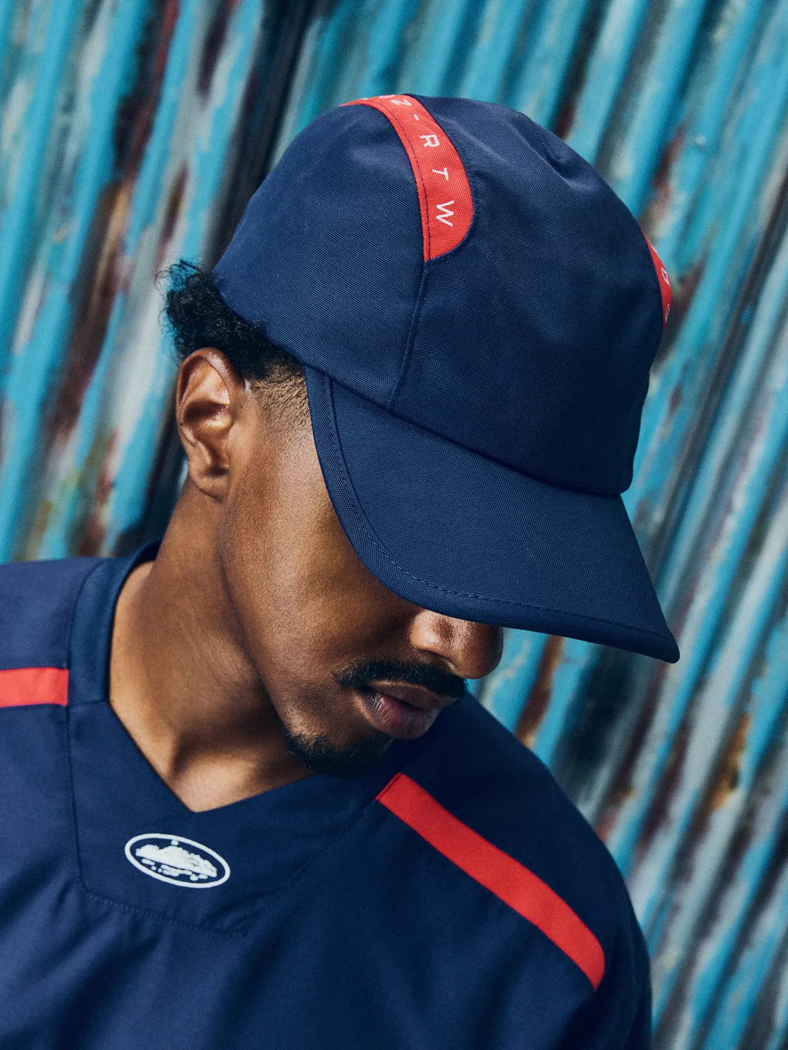 Corteiz Rossa Cap Kappe Navy Nylon verstellbar