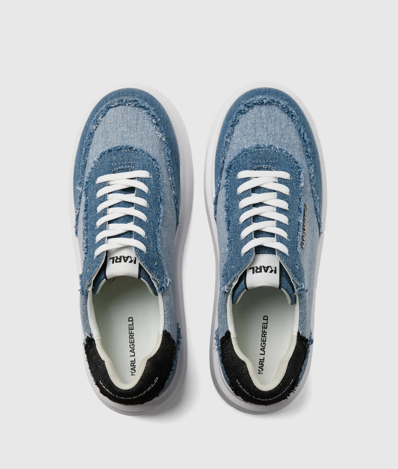 Karl Lagerfeld Anakapri Denim Sneakers Keil Größe 7