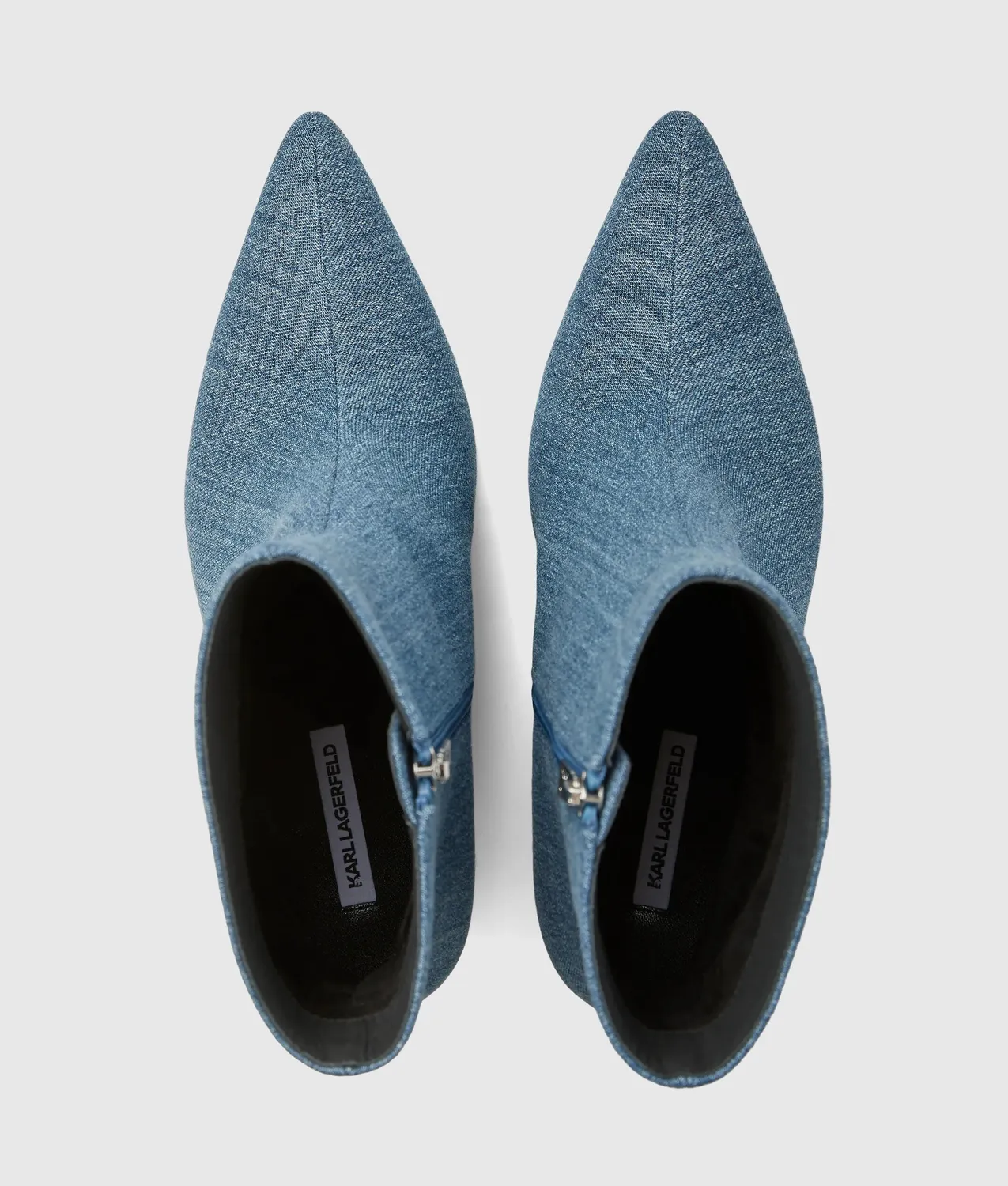 Karl Lagerfeld Waverely Denim Midi Boots Keilabsatz