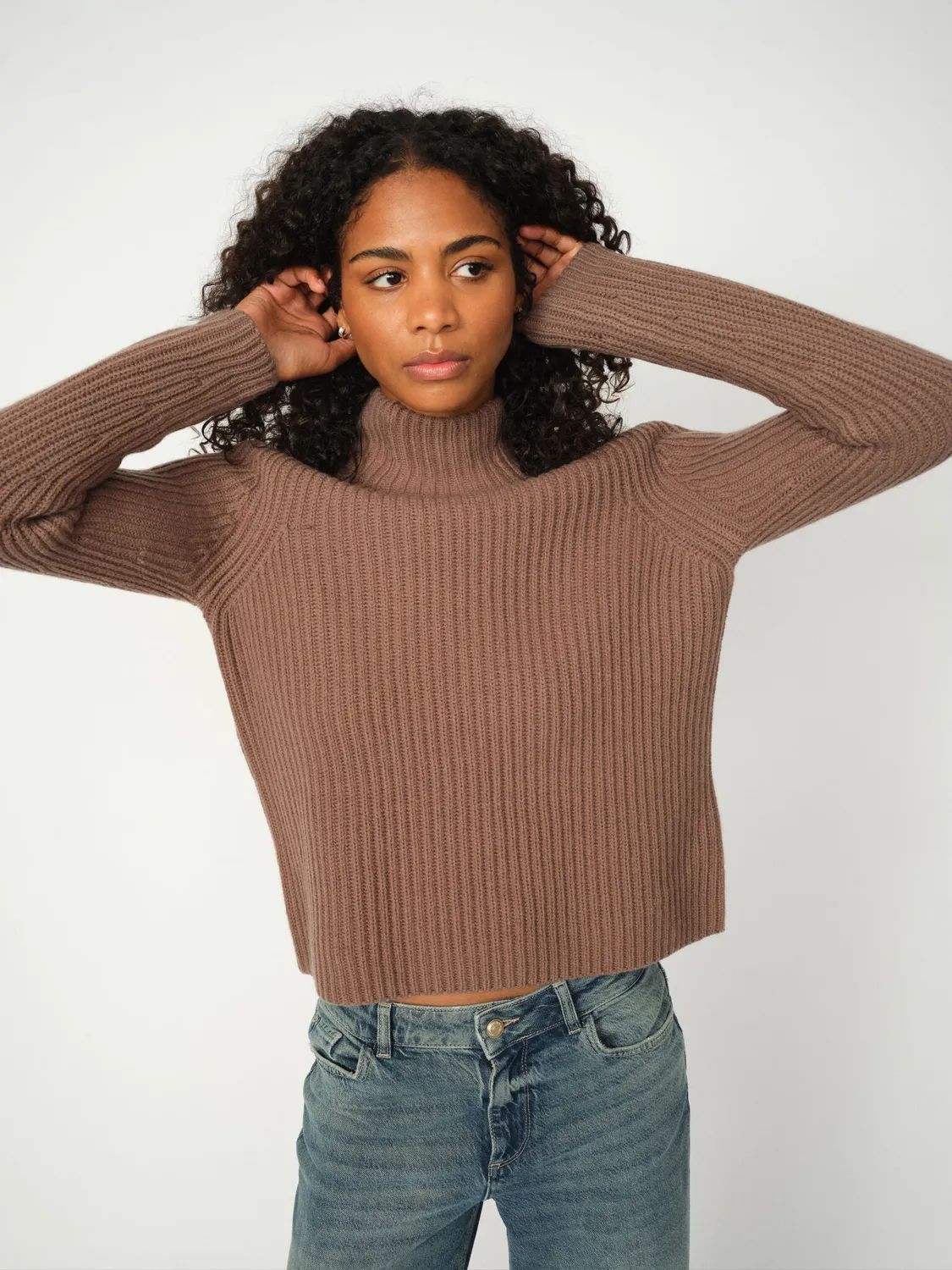 Mos Mosh Thyra Highneck Strickpullover Recyclingwolle