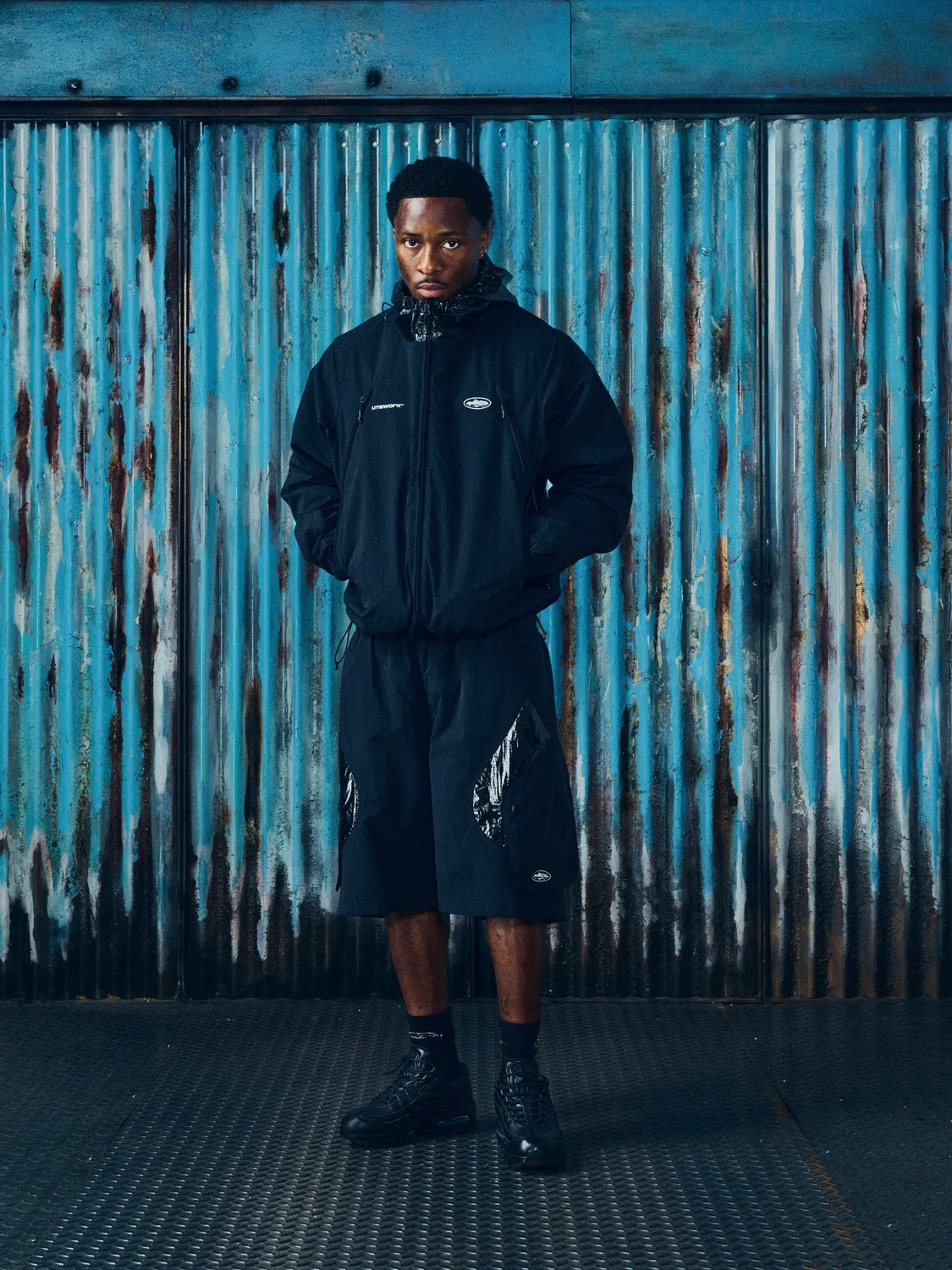 Corteiz Litework Quattro Jacket Black Nylon