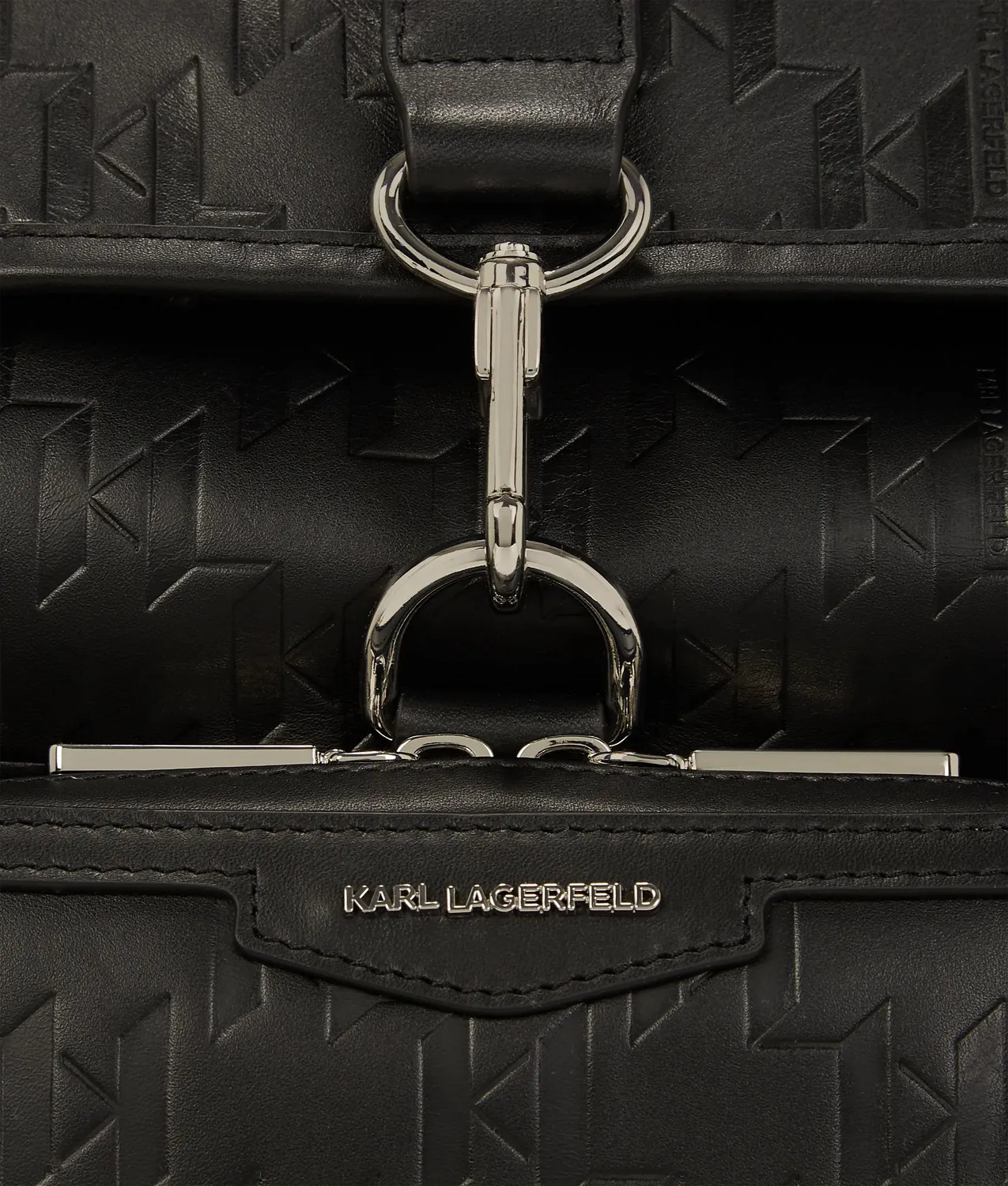 Karl Lagerfeld K/Loom Leder Rucksack Monogramm Laptop