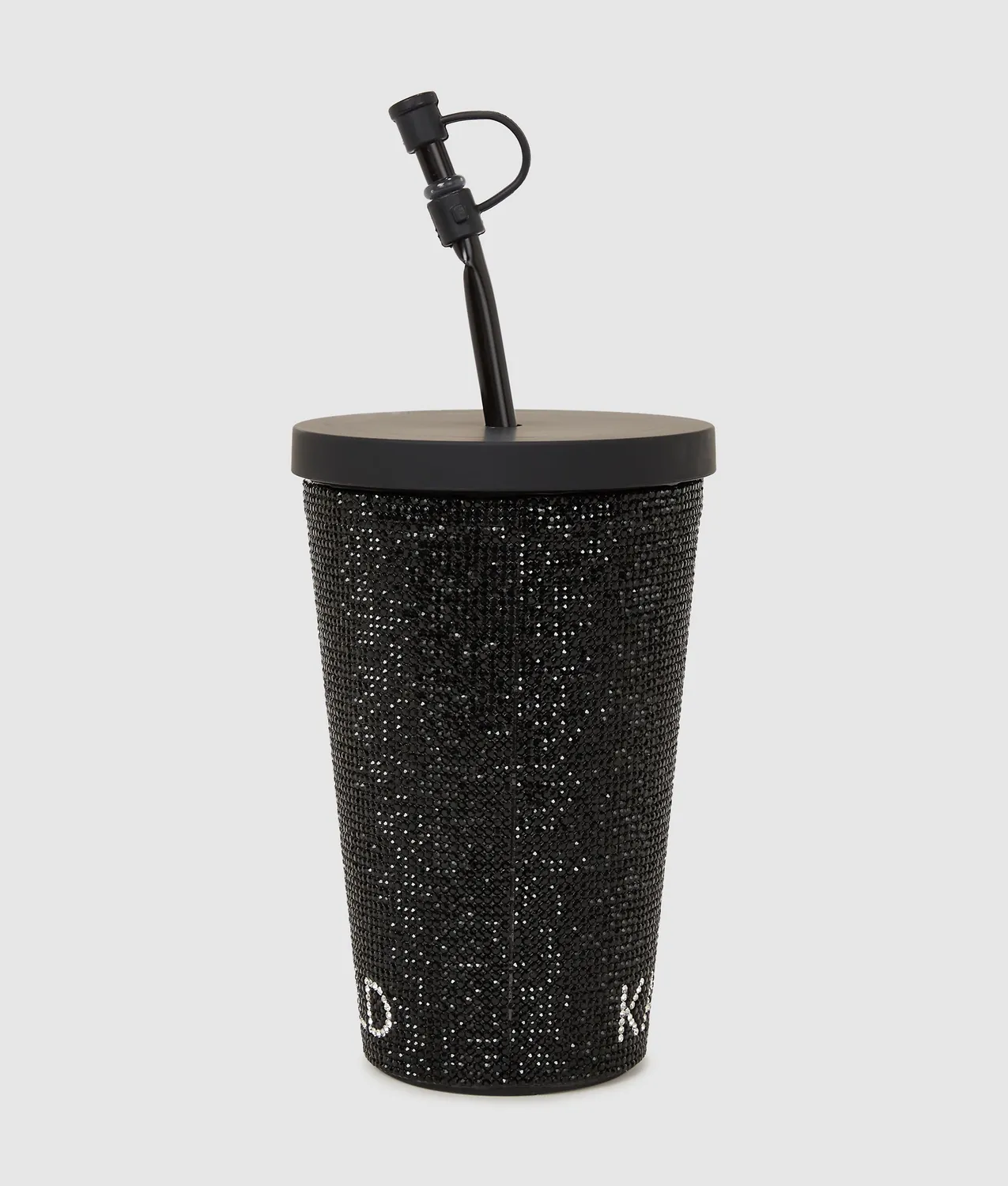 Karl Lagerfeld Ikon To-Go Becher Strass mit Strohhalm