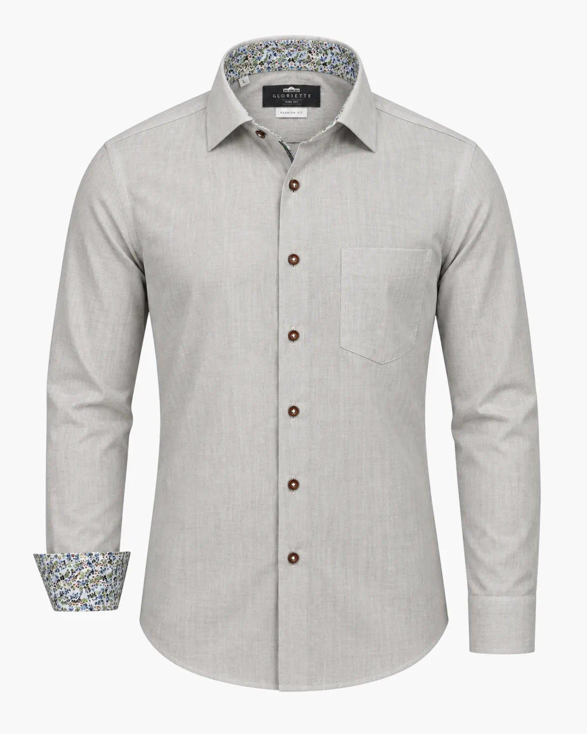 Gloriette Fashion-Fit Kontrast Hemd Rot Karo
