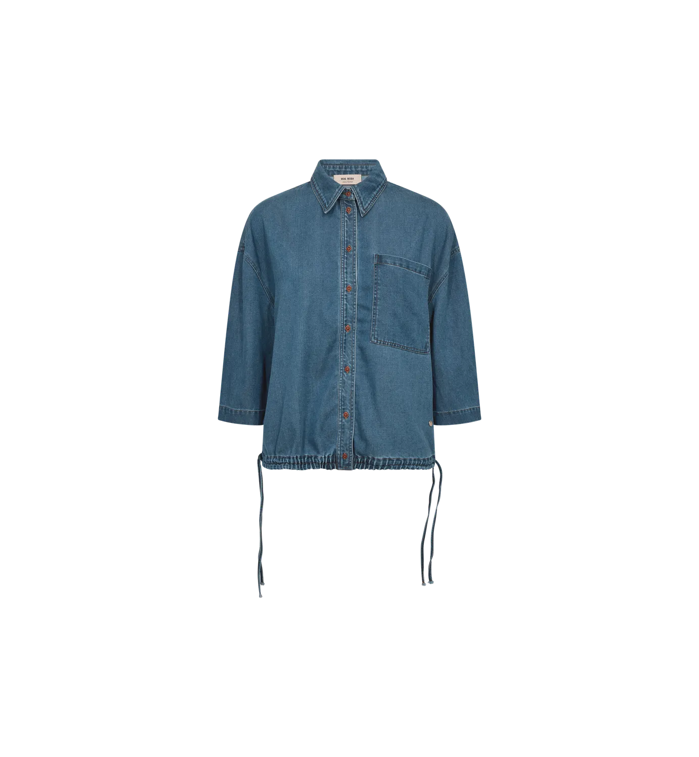 Mos Mosh MMTessa Lich Jeansbluse Blau 3/4-Arm