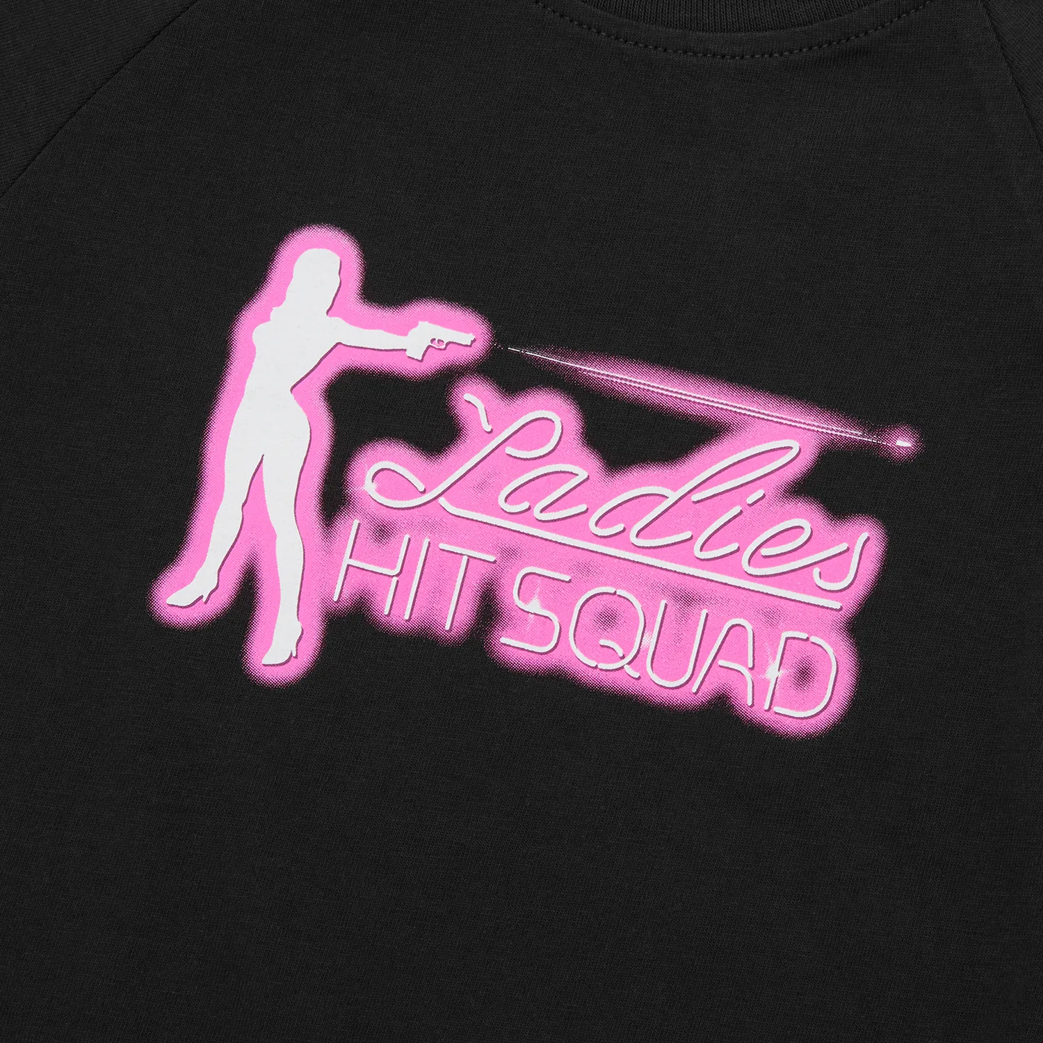 Corteiz Ladies Hit Squad Baby Tee Schwarz Baumwolle
