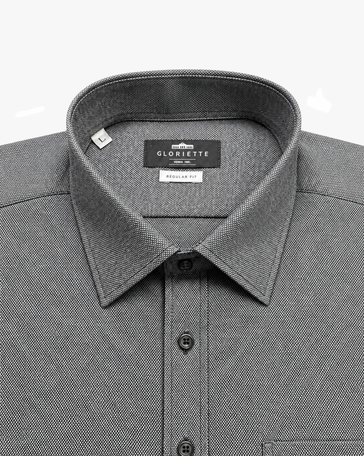 Gloriette Anthrazit Regular Fit Hemd grau Oxford
