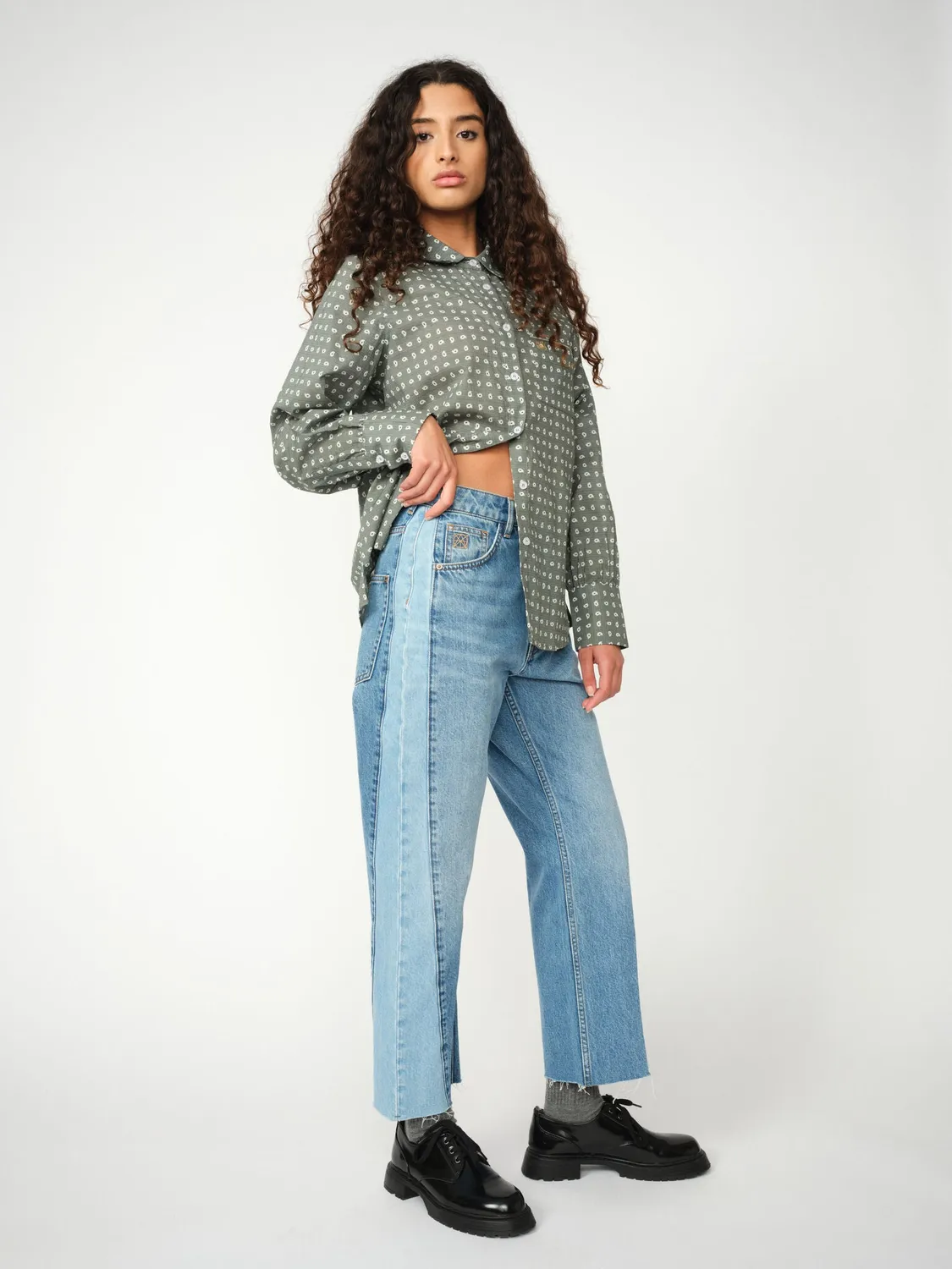 Mos Mosh MMHEpic Tone Jeans Hellblau Cropped Weit