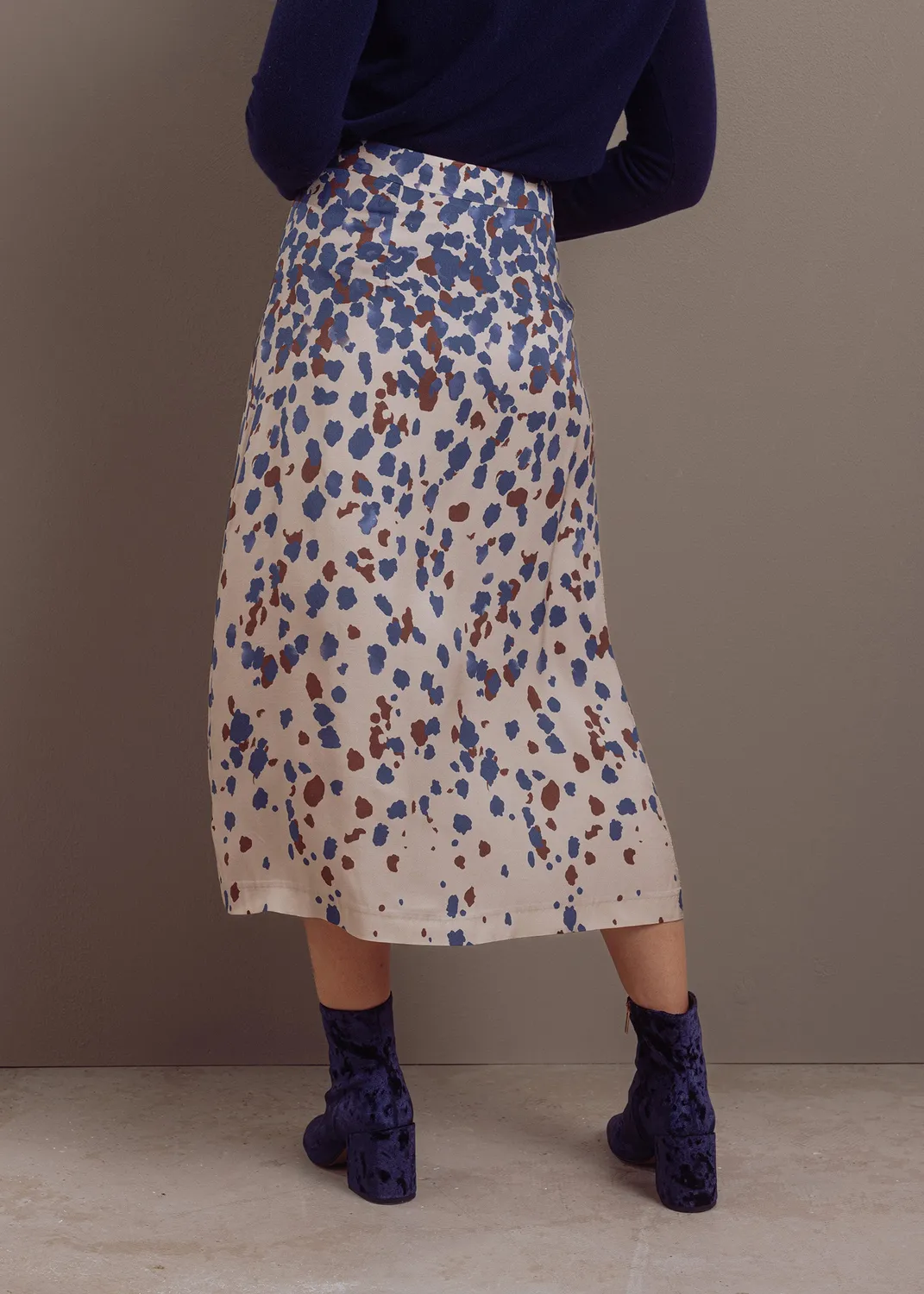 Senatex Leo-Print Rock Denim Dot Multicolor Viskose