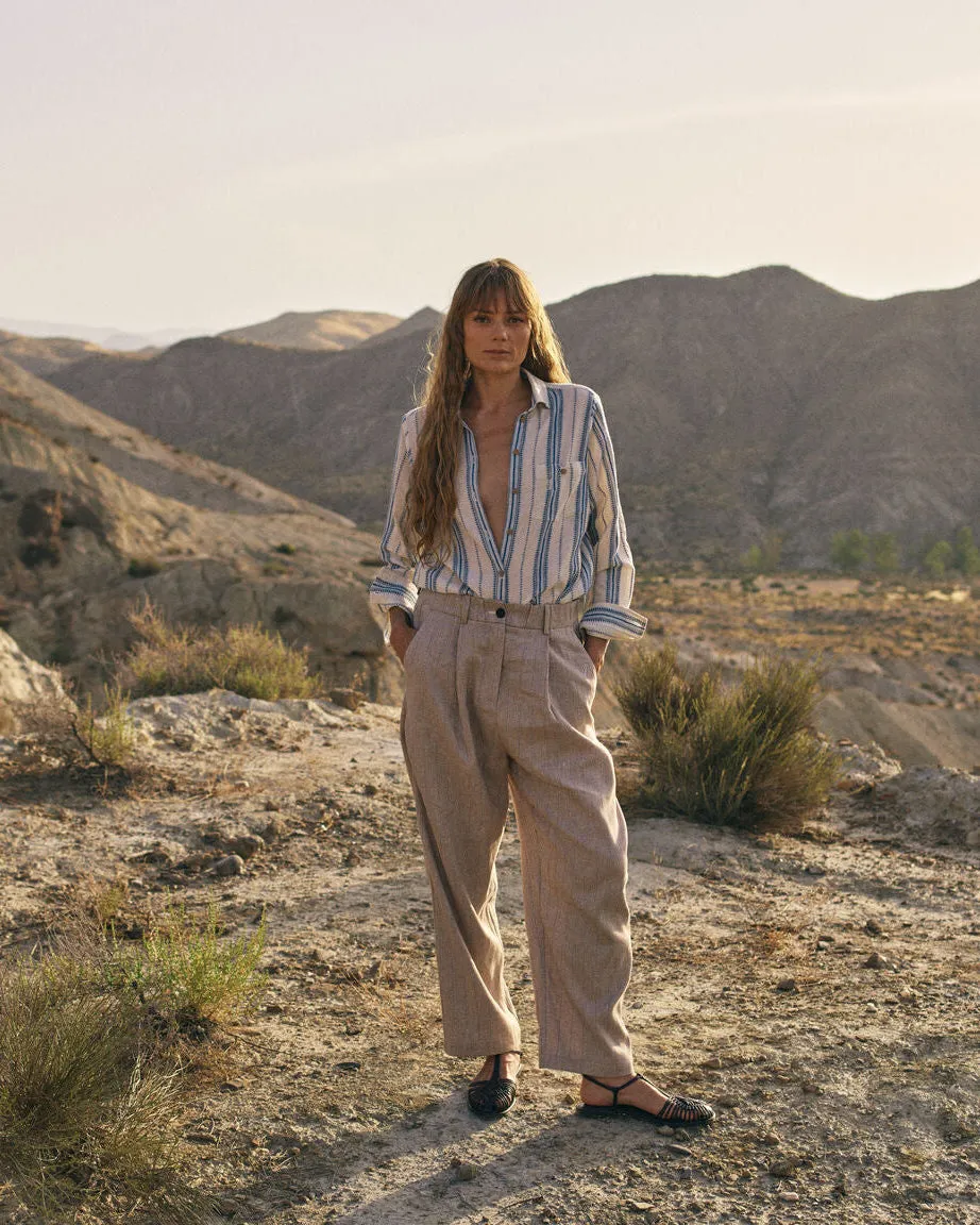 Mos Mosh MMHGentle Herringbone Pant Hose Iced Coffee