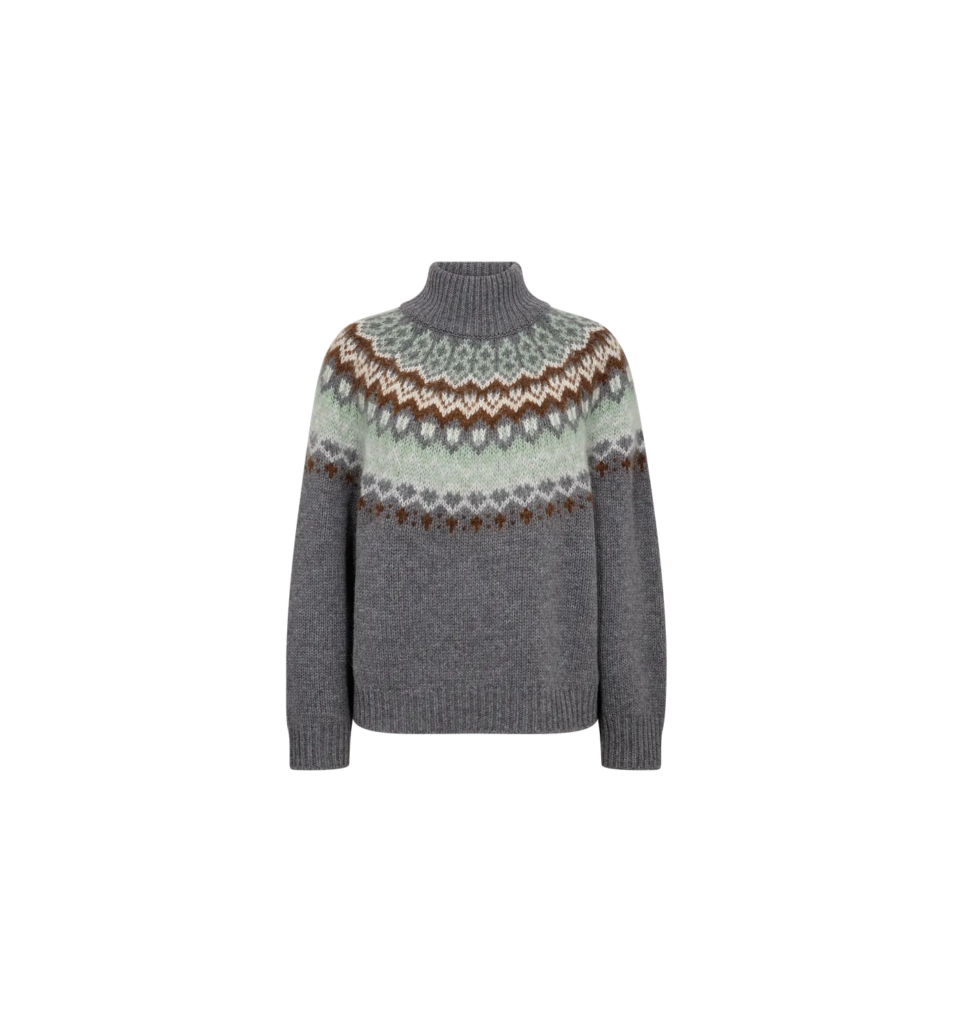 Mos Mosh MMDaya Fjord Highneck Strickpullover Jacquard