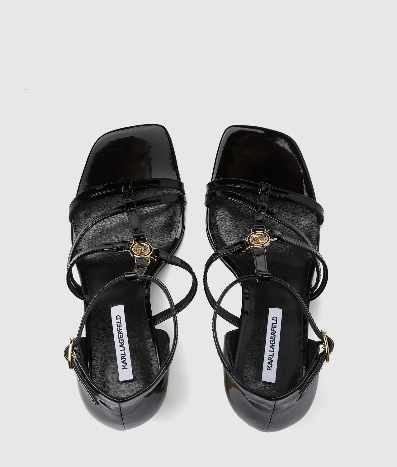 Karl Lagerfeld Debutante Riemen-Sandaletten Absatz schwarz