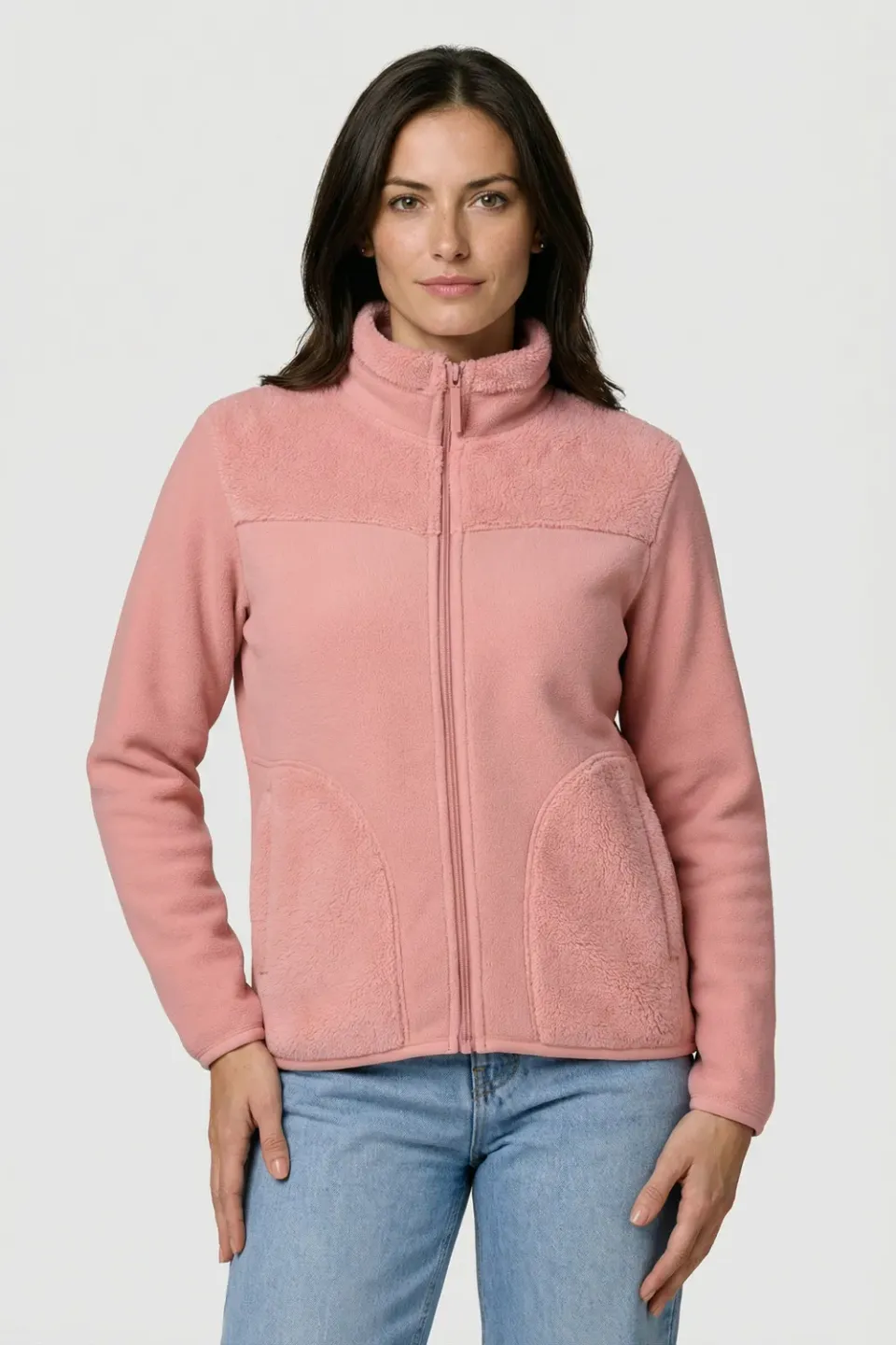 Alife & Kickin LysannAK T Teddyjacke pink flauschig