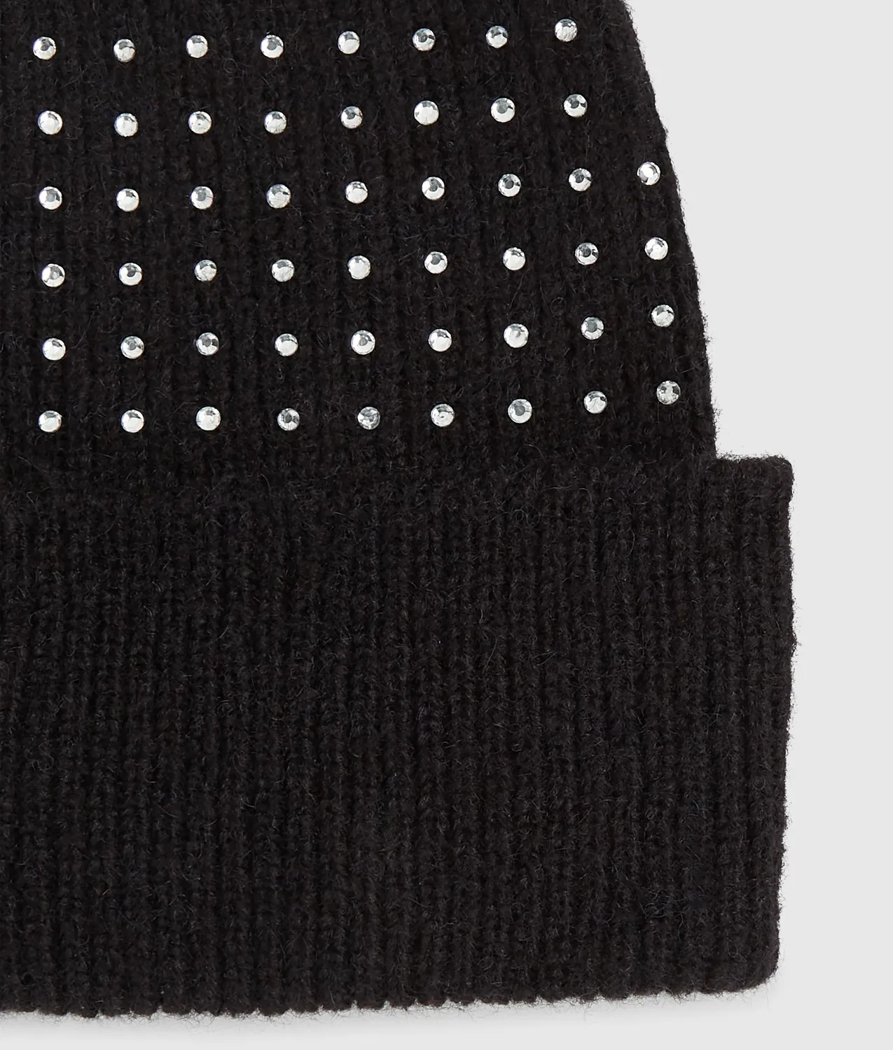 Karl Lagerfeld K/Signature Beanie Strass Rippstrick