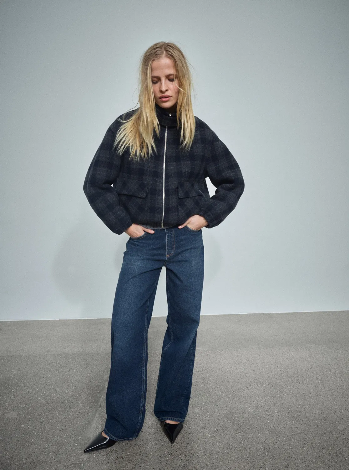 Mos Mosh MMCamille Check Bomberjacke Oversize Karo
