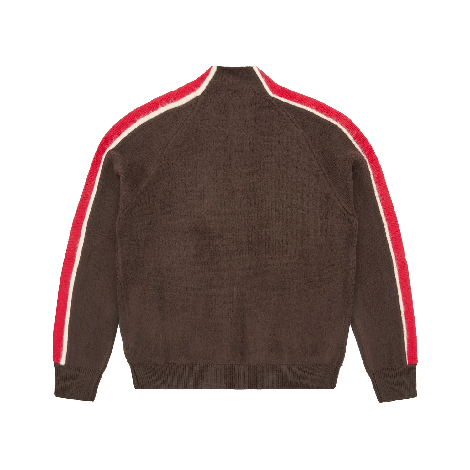 Corteiz Multi Stripe Knit Zip Up Strickjacke Braun gestreift