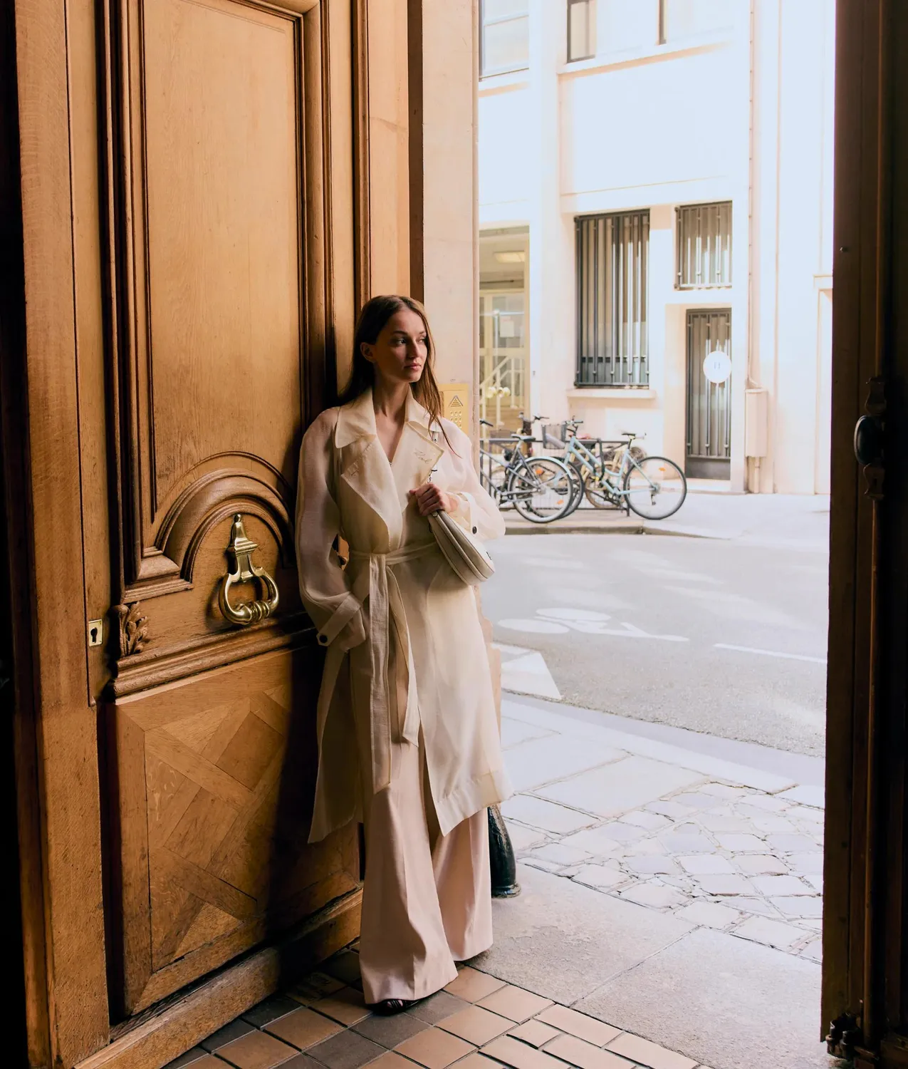 Karl Lagerfeld Organza Trenchcoat Gürtel