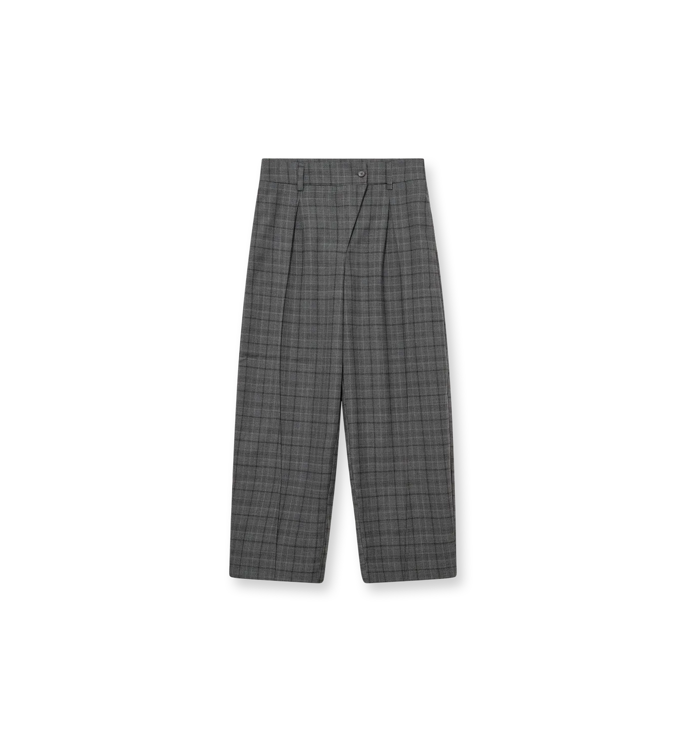 Mos Mosh MMHOn Check Hose Grey Wide Leg Karo
