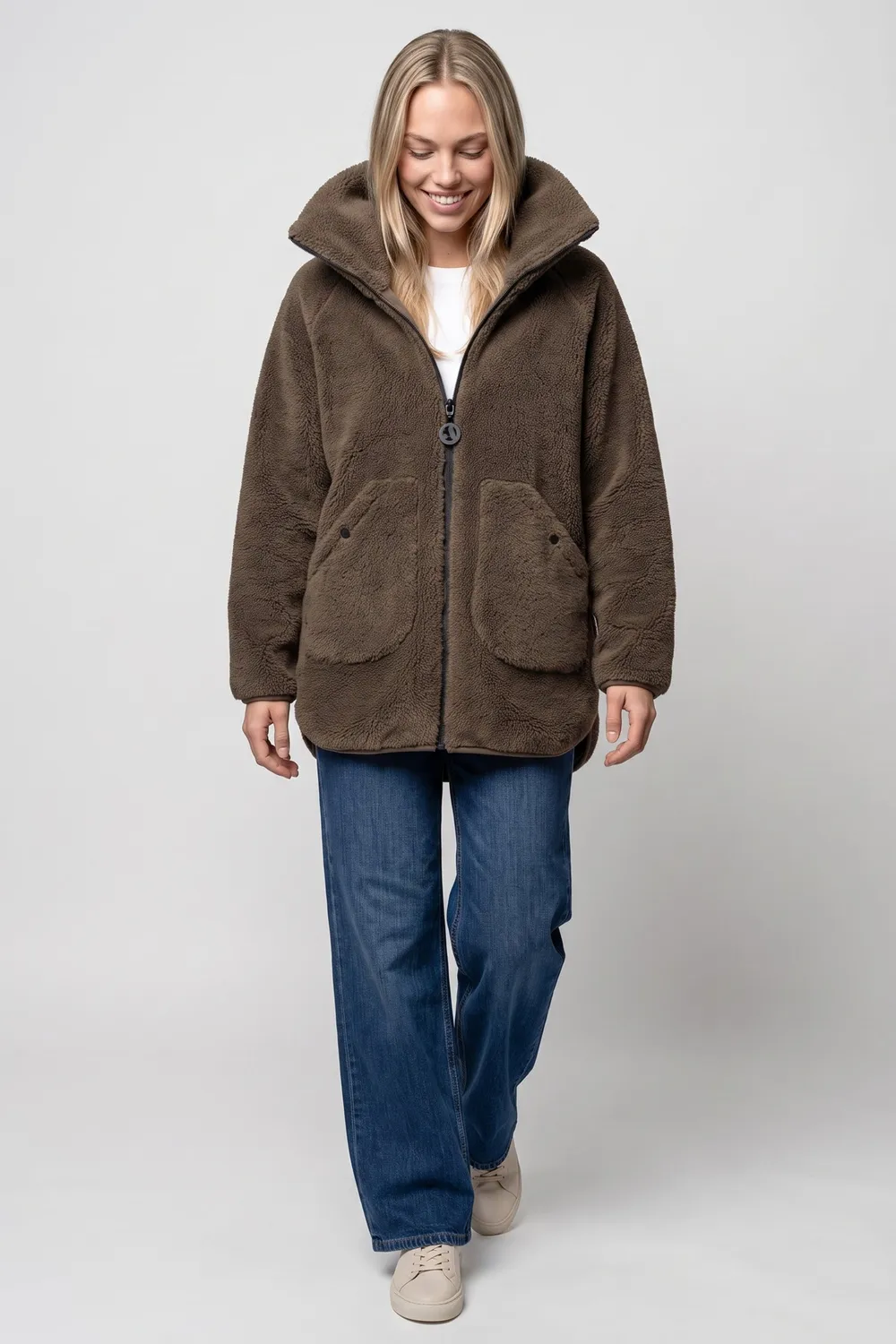 Alife & Kickin SariaAK T Teddyjacke Braun Damen