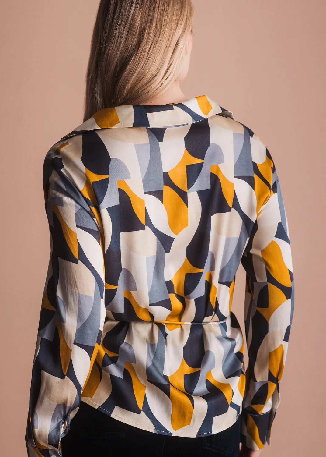 Senatex Bluse Grafikprint EcoVero Viskose Midnight Curve