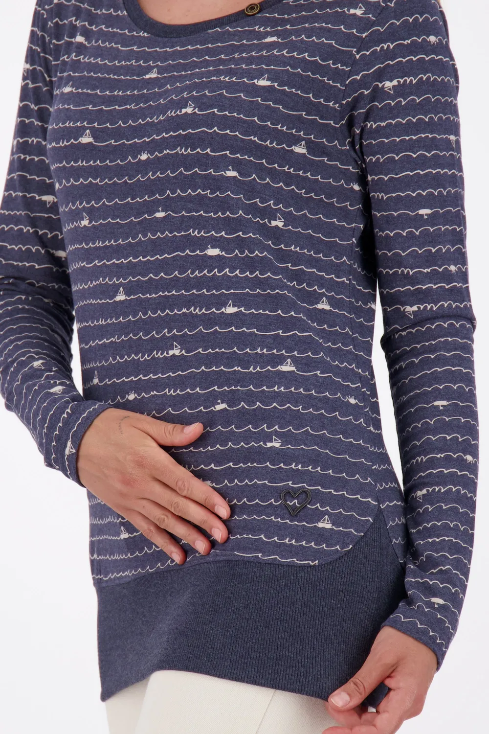 Alife & Kickin ConnyAK B Longsleeve Dunkelblau Print