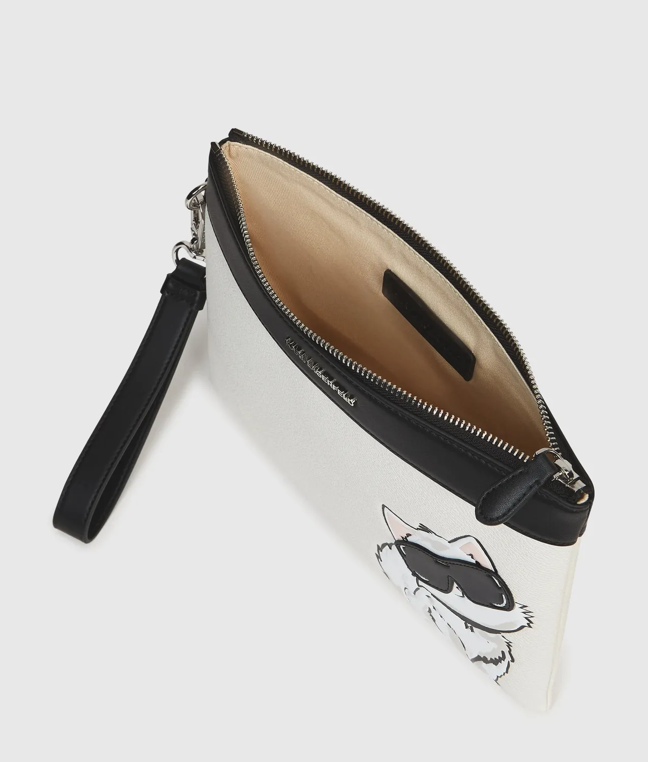 Karl Lagerfeld Ikon Choupette Pouch Clutch mit Riemen