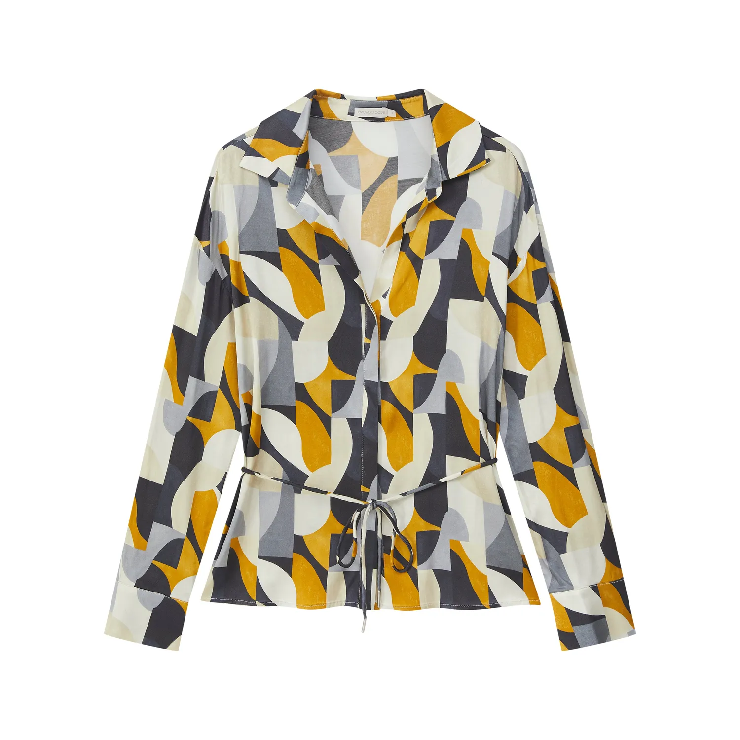 Senatex Bluse Grafikprint EcoVero Viskose Midnight Curve