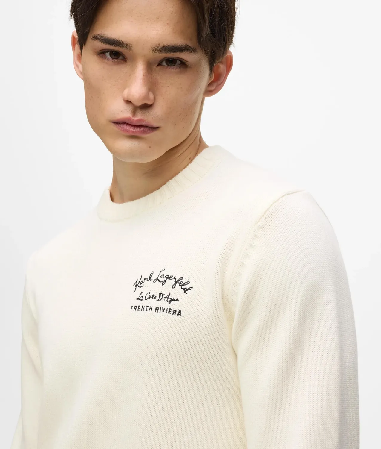 Karl Lagerfeld Côte d'Azur Pullover Baumwolle Gr L