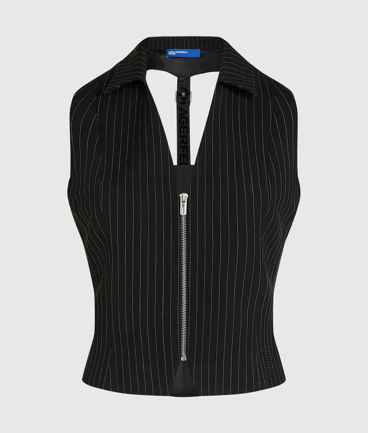 Karl Lagerfeld Jeans Weste Nadelstreifen Slim