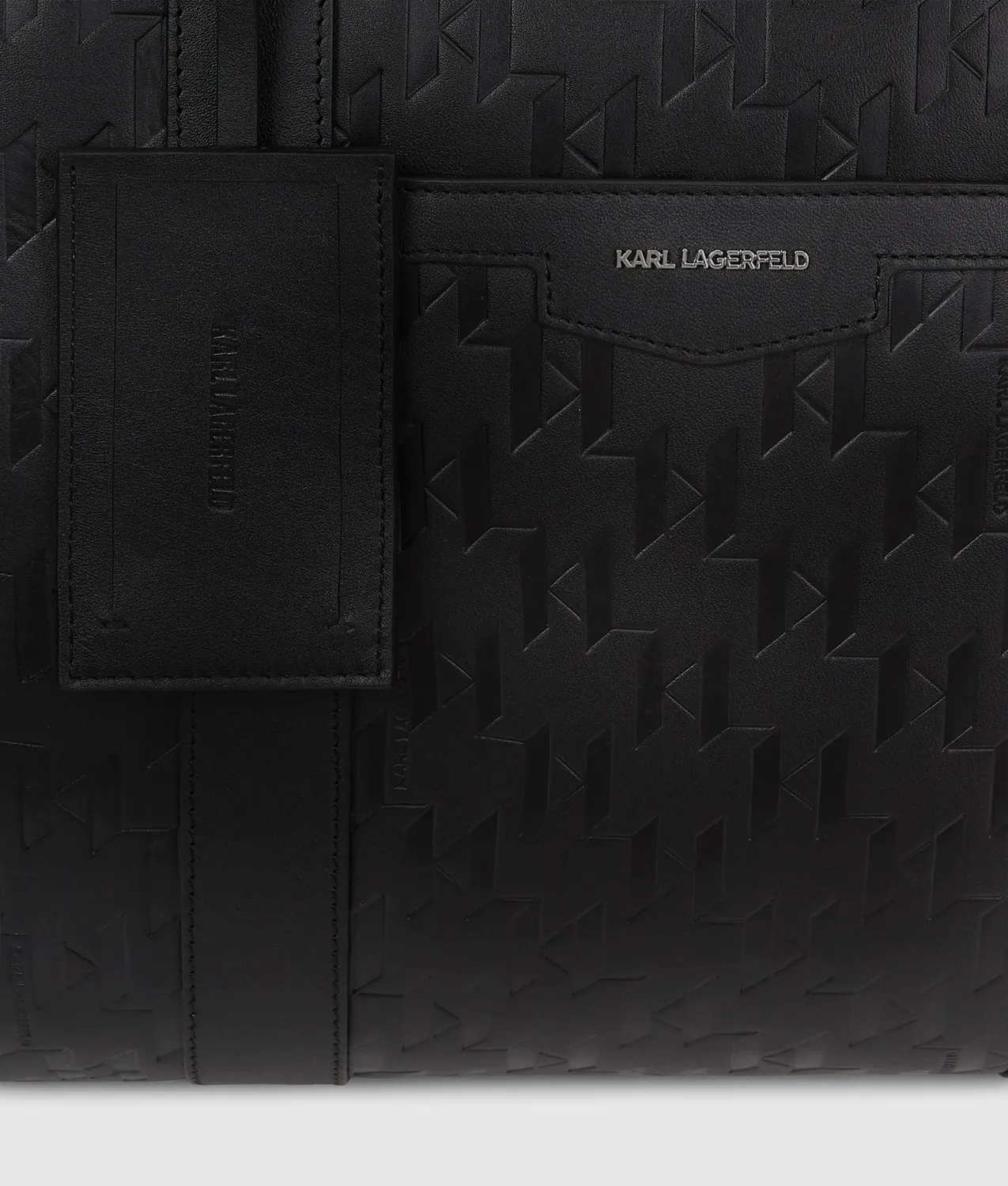 Karl Lagerfeld K/Loom Weekender Reisetasche Leder Monogramm