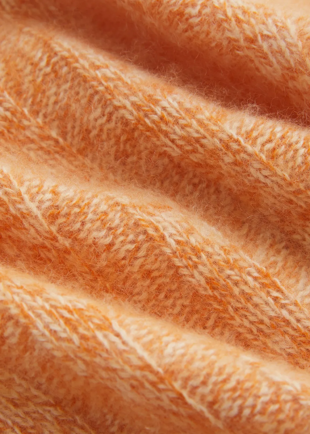 Senatex Pullover mit V-Ausschnitt Orange Merinowolle S/M