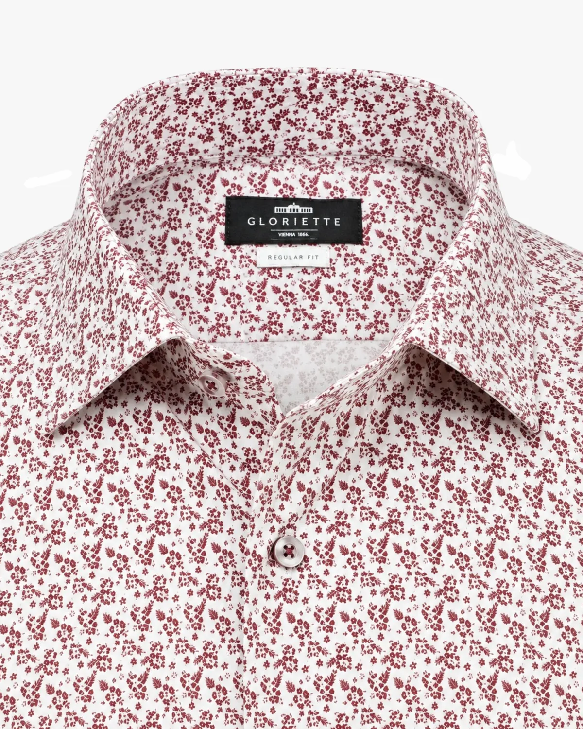 Gloriette Bordeaux Regular Fit Hemd bordeaux floral