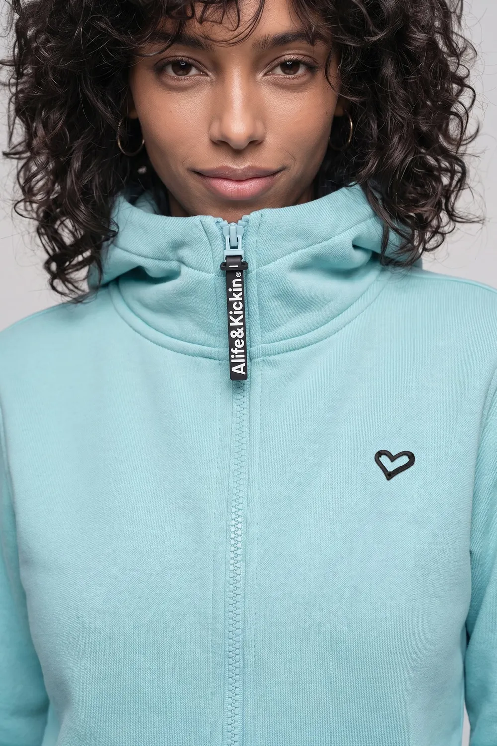 Alife & Kickin BarbaraAK A Kapuzen Sweatjacke Hellblau