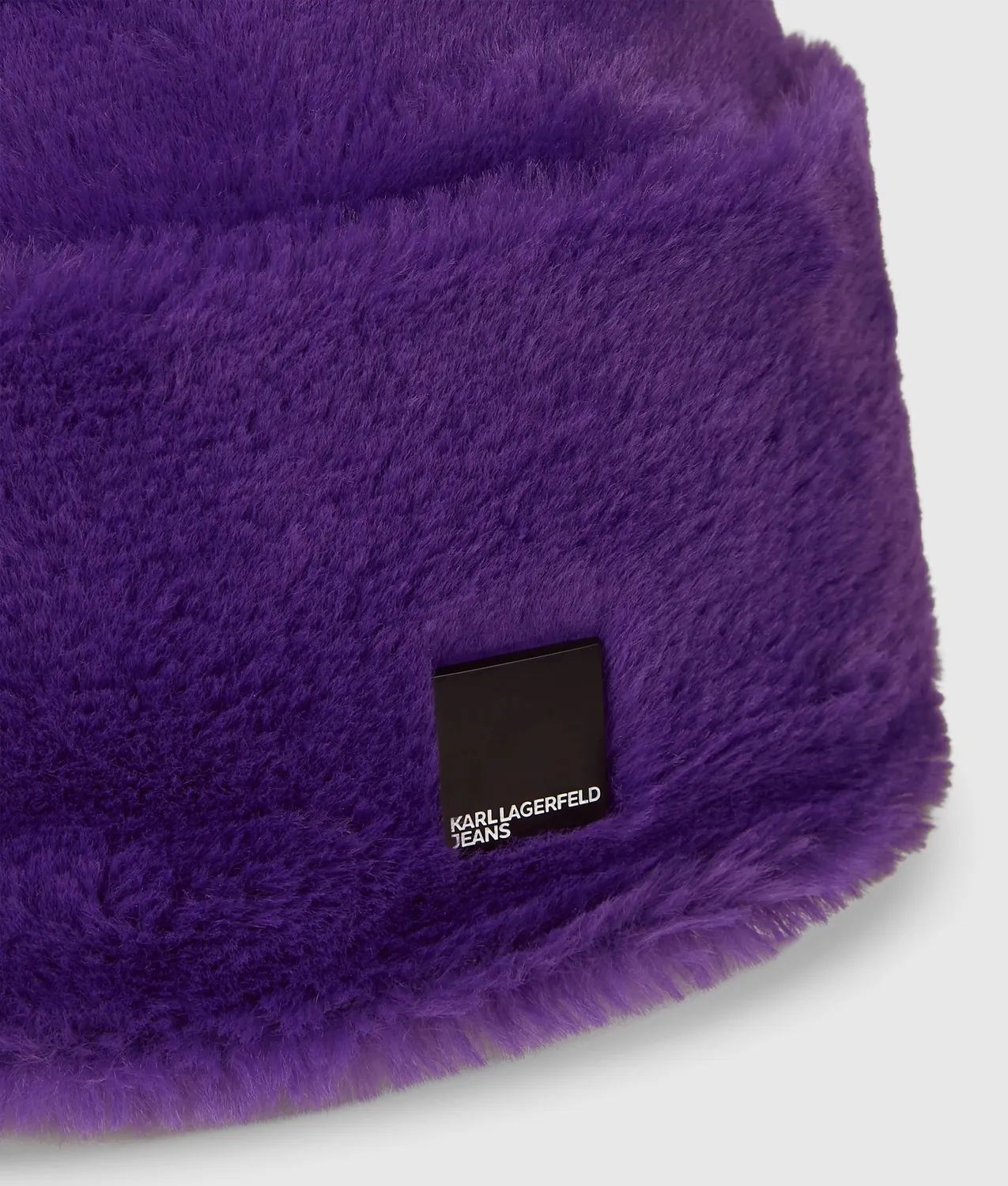 Karl Lagerfeld KL Jeans Fold-up Beanie Kunstfell