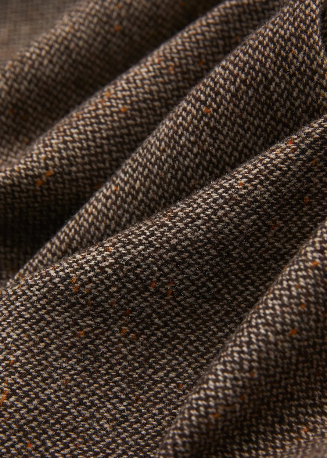 Senatex A-Linien Minirock Donegal Tweed Braun Wollanteil