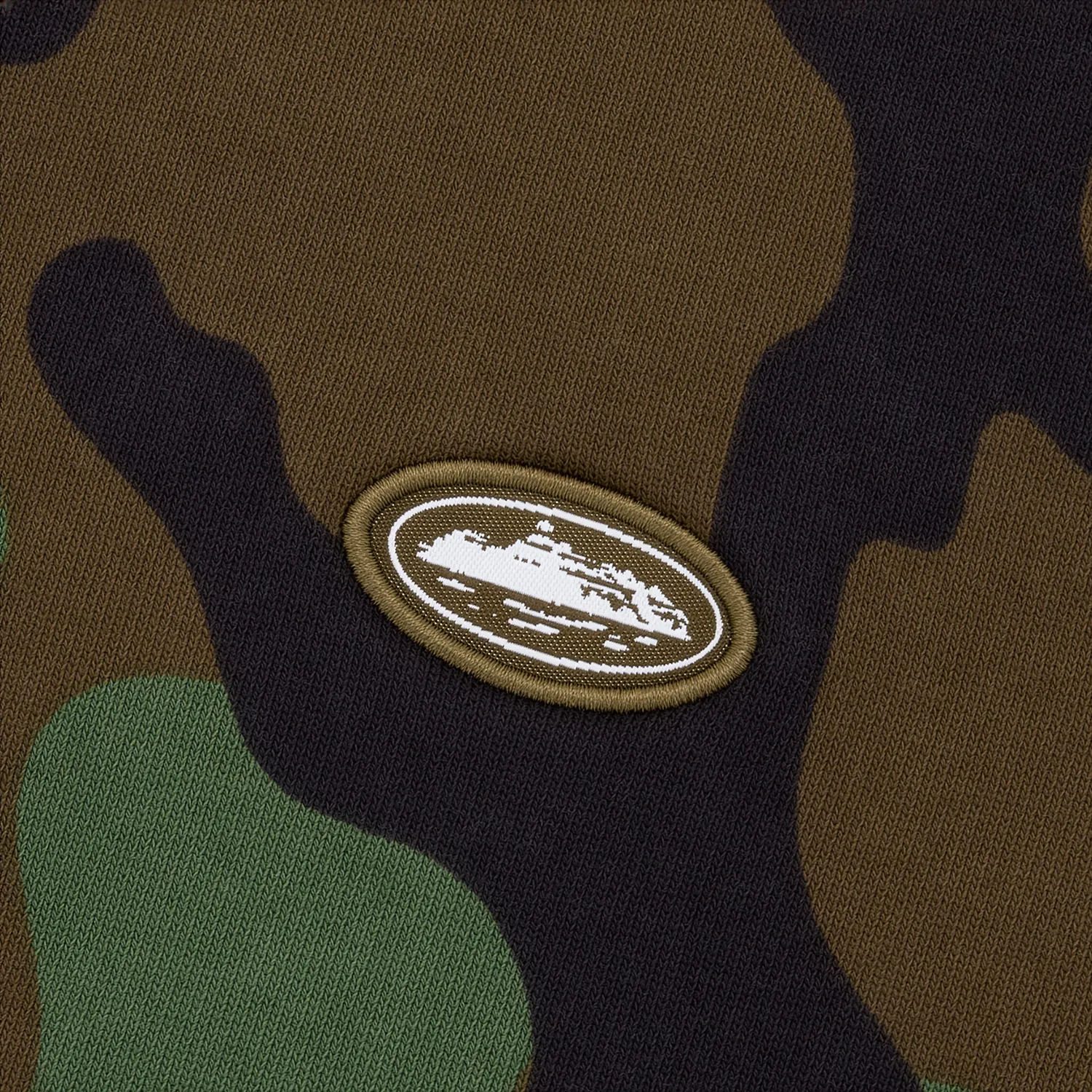 Corteiz Mini Island Crewneck Sweatshirt Woodland Camo