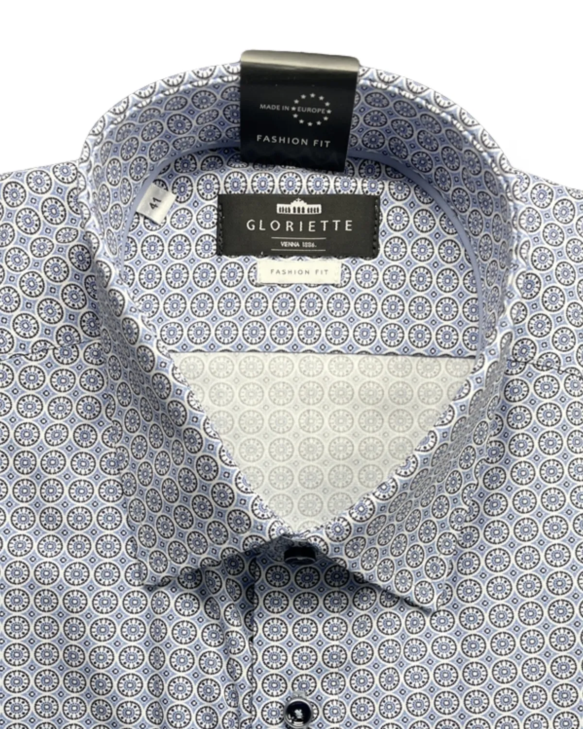 Gloriette Windsor Fashion Fit Gemustert Hemd Hellblau