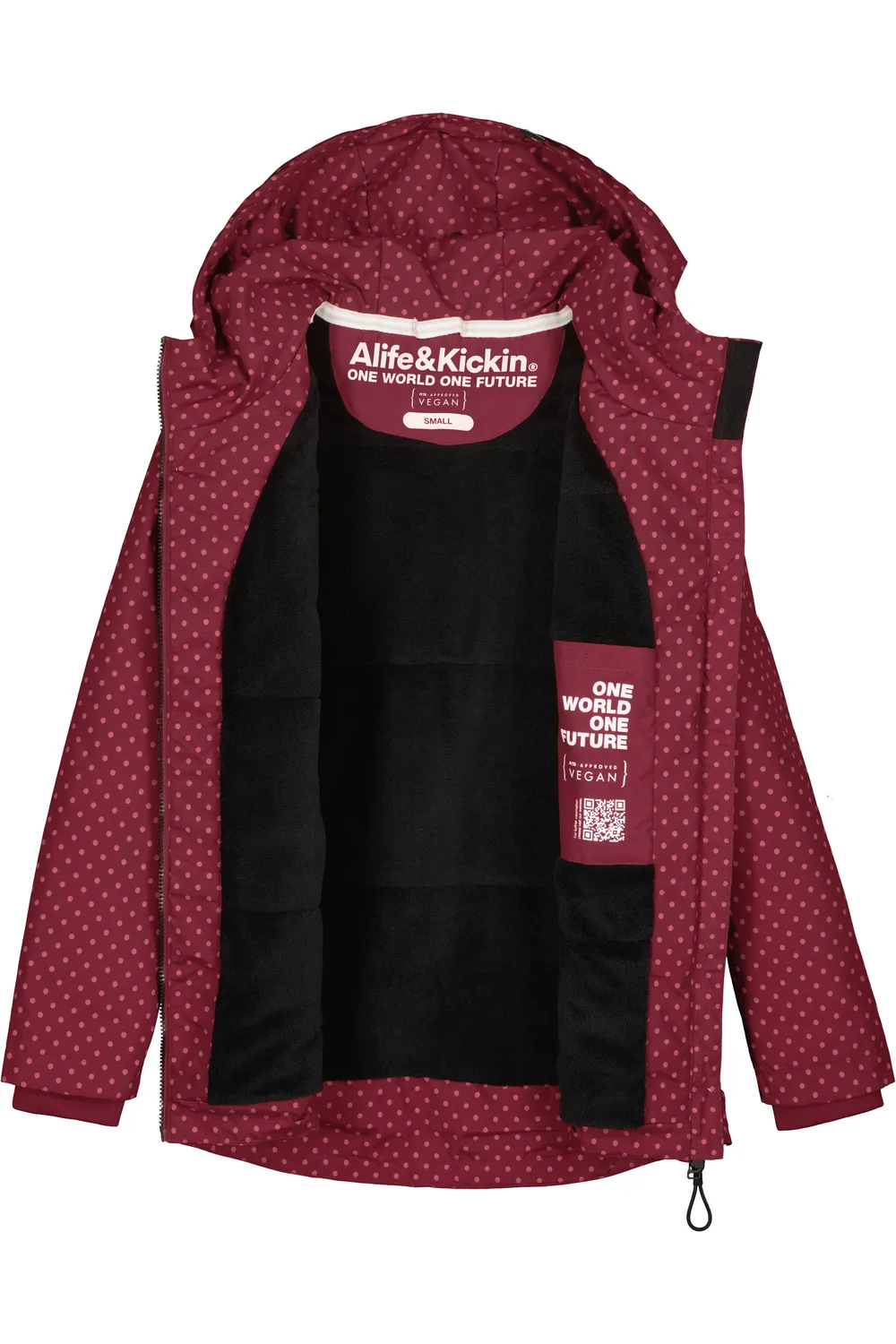 Alife & Kickin LilouAK B Winterjacke dunkelrot Teddyfutter