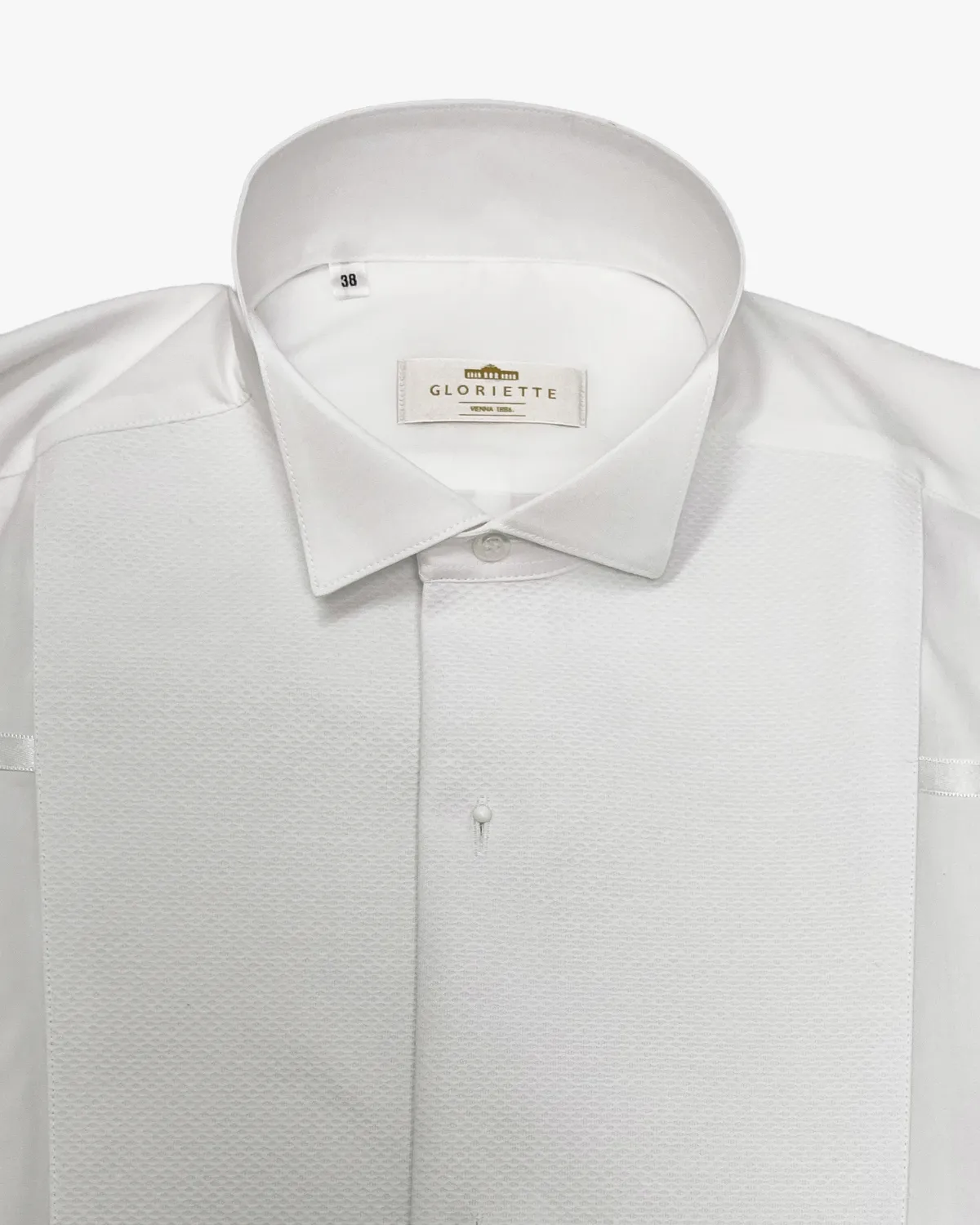 Gloriette Frackhemd Regular Fit Weiß Piqué
