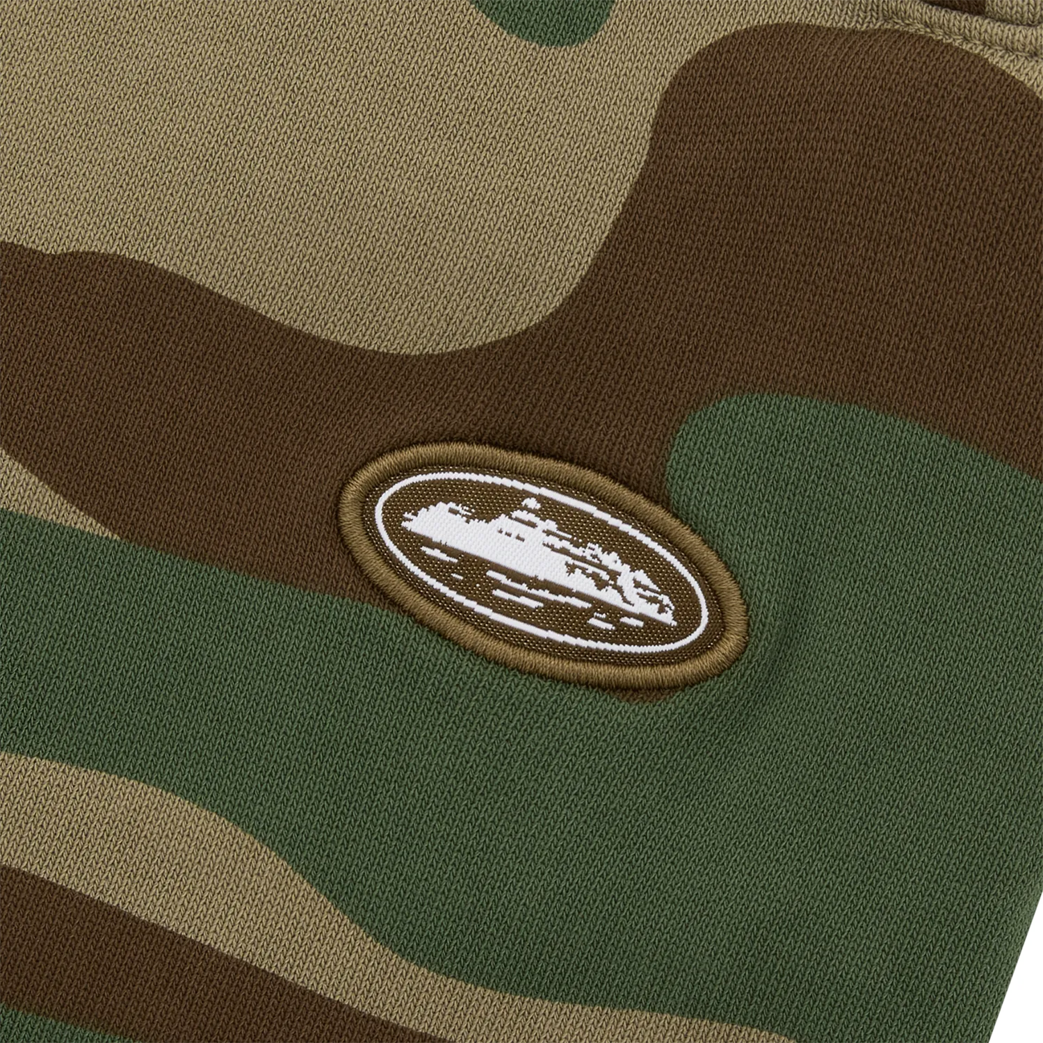 Corteiz Mini Island Sweatshort Shorts Woodland Camo Baggy